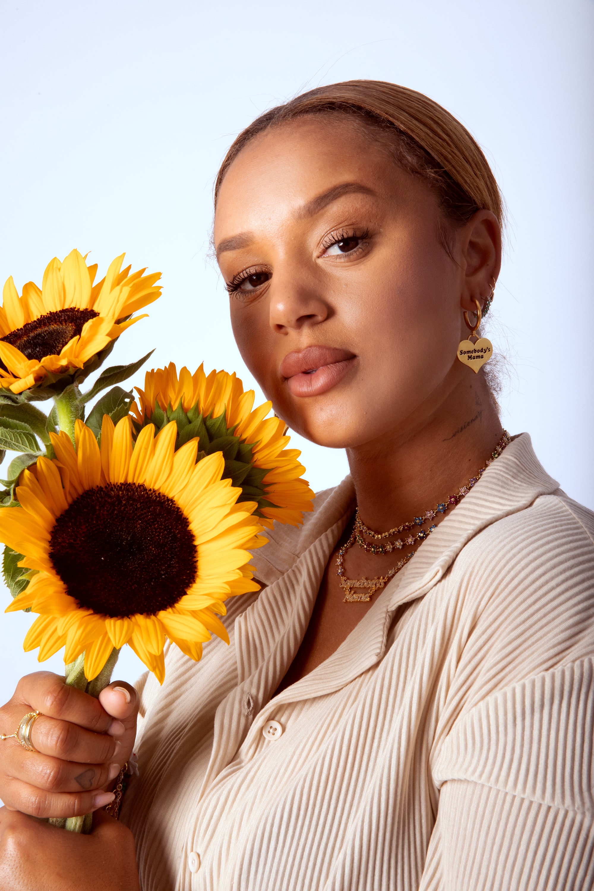 Somebody's Mama Heart Tag Earrings