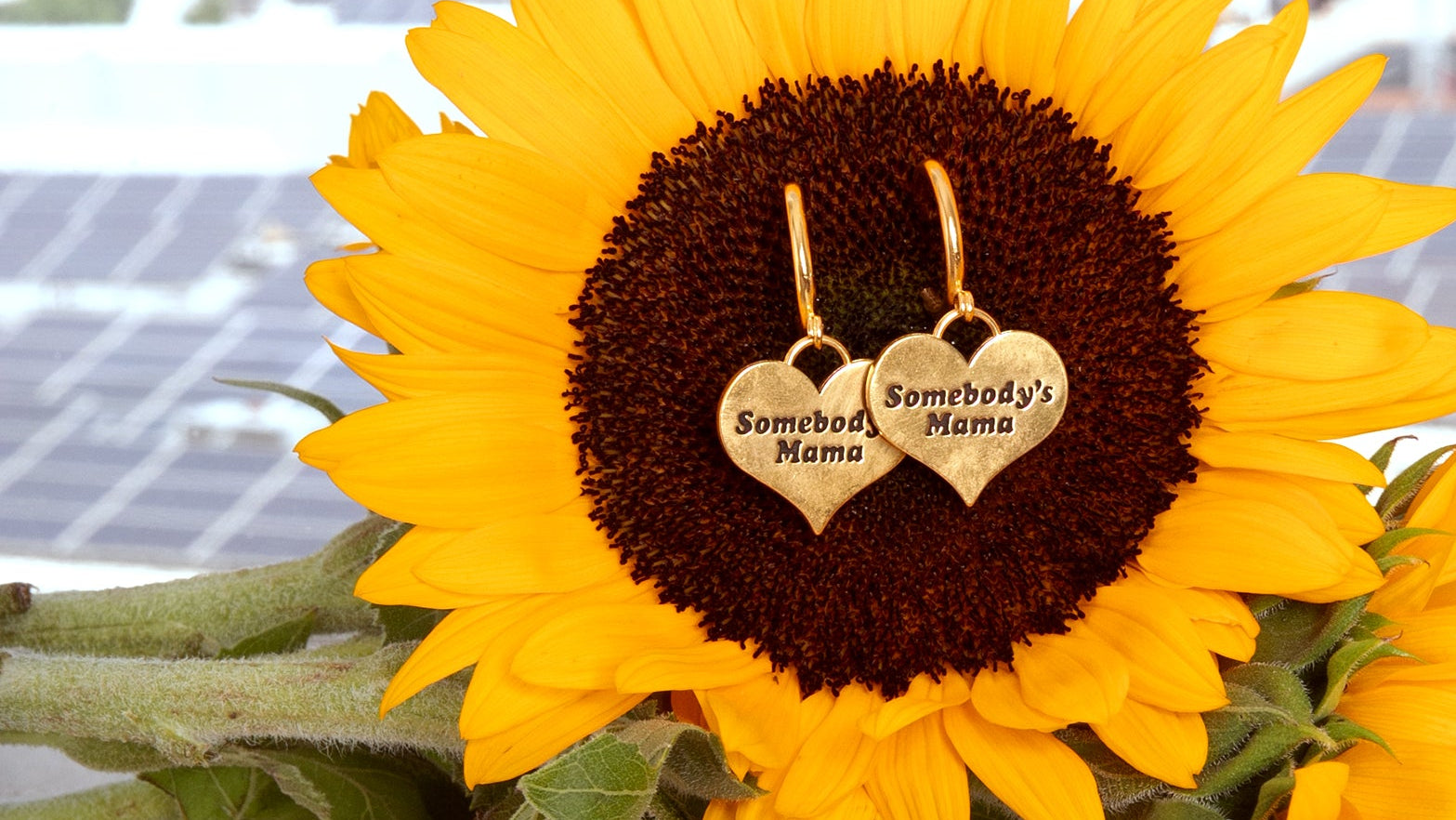 Somebody's Mama Heart Tag Earrings