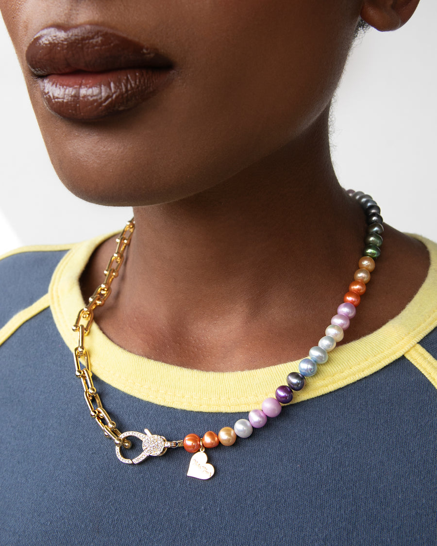 50/50 Multicolor Pearl Necklace