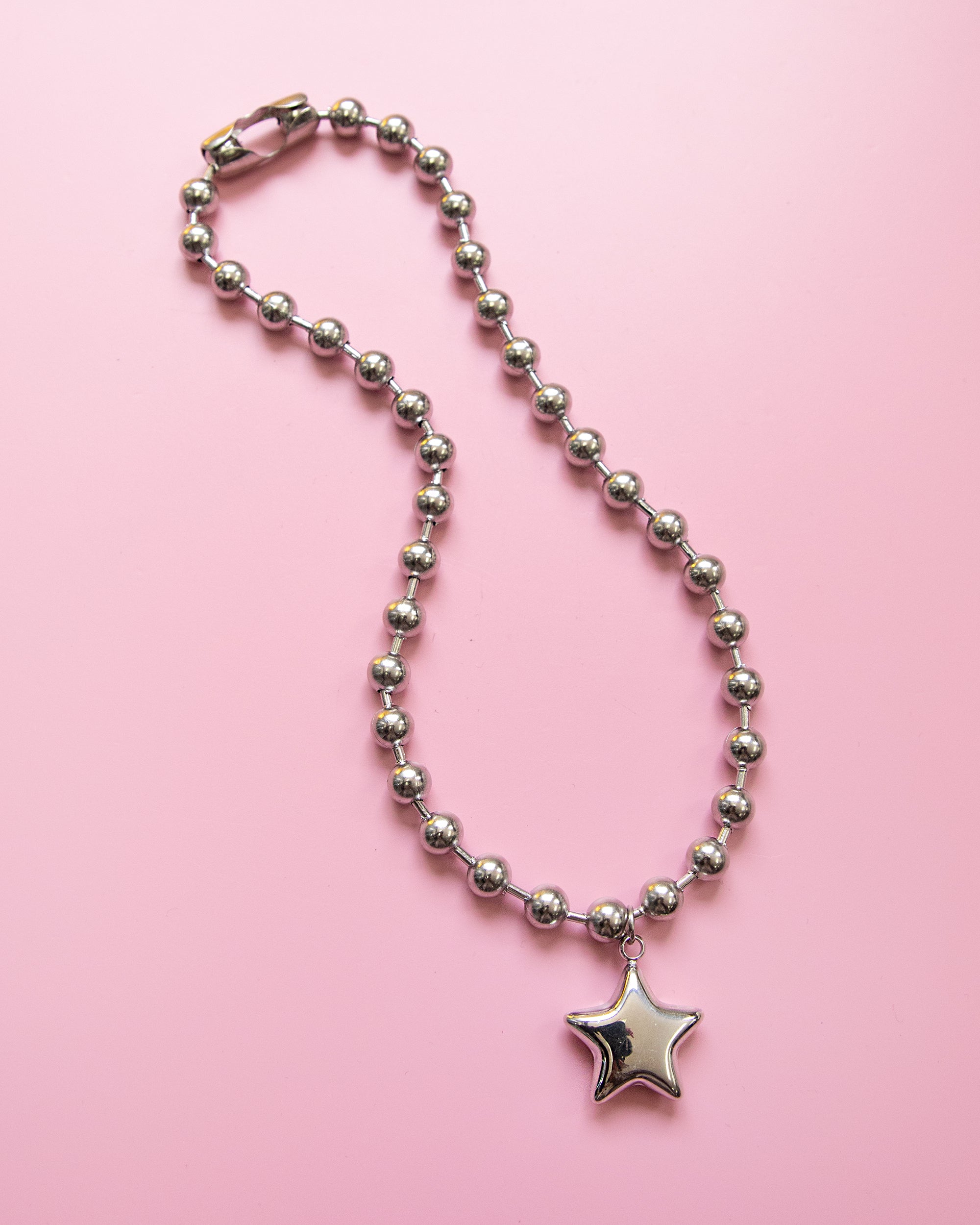 Bubble Star Ball Chain Necklace