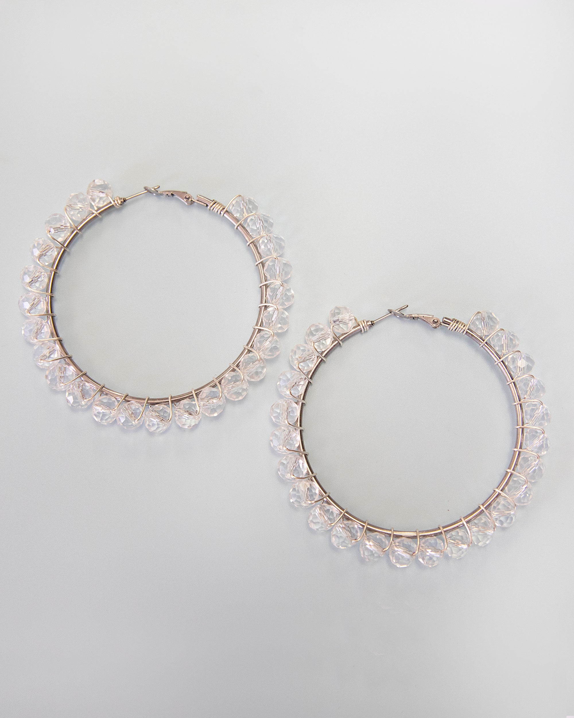 Crystal Clear Hoop Earrings
