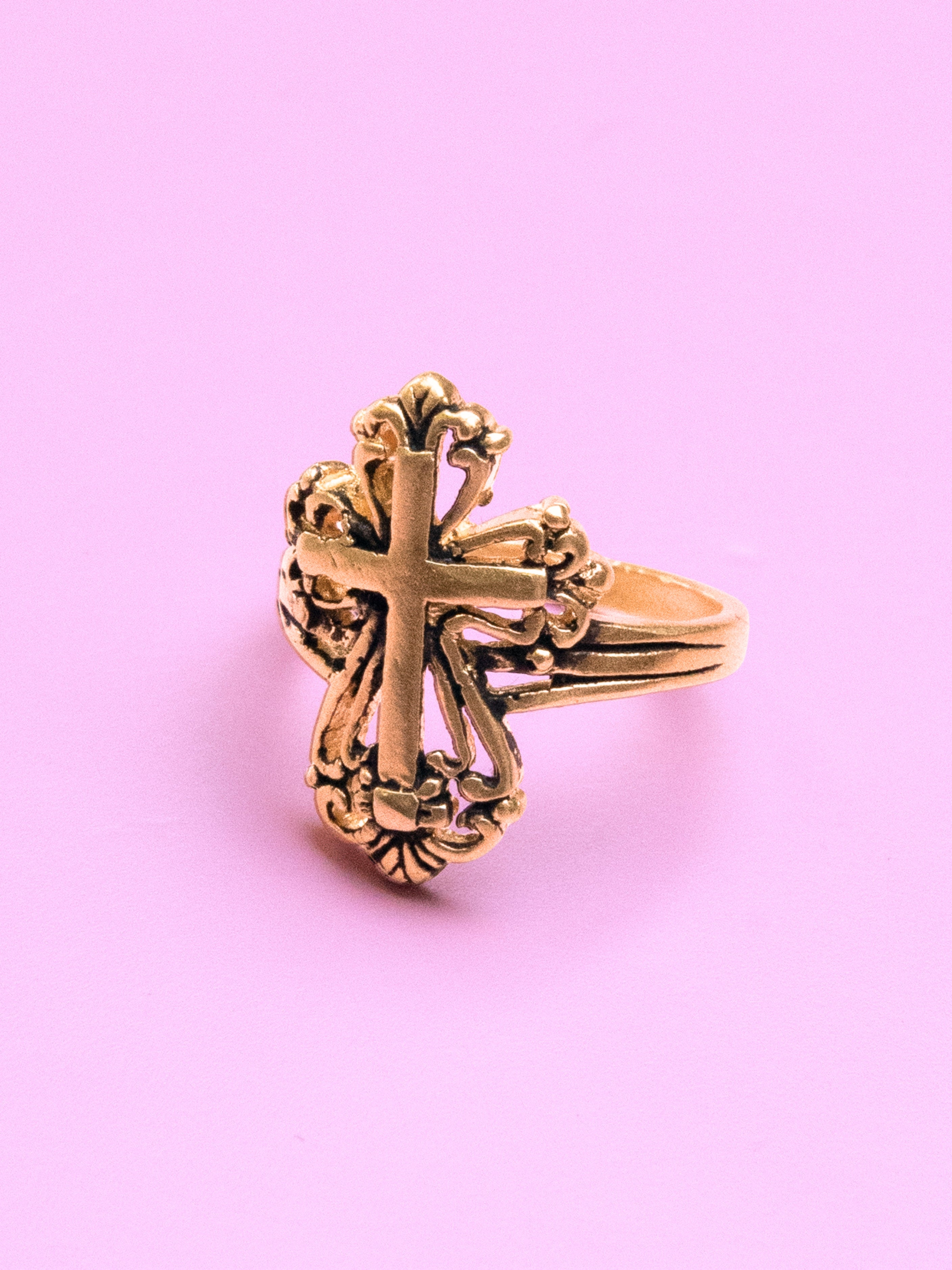 Antique Cross Knuckle Ring