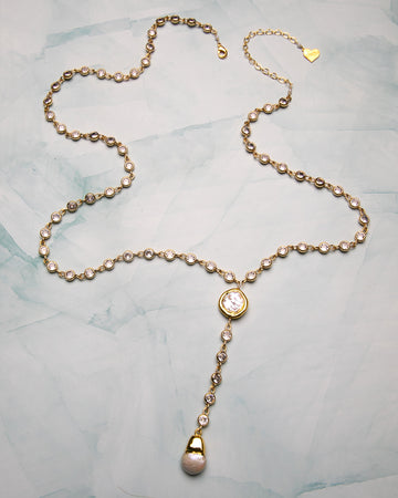 Teardrop Pearl Rosary Belly Chain