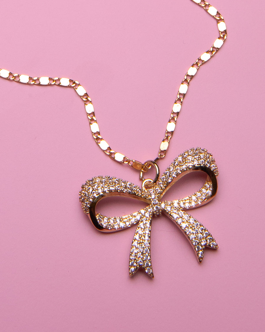 Sparkle Bow Necklace