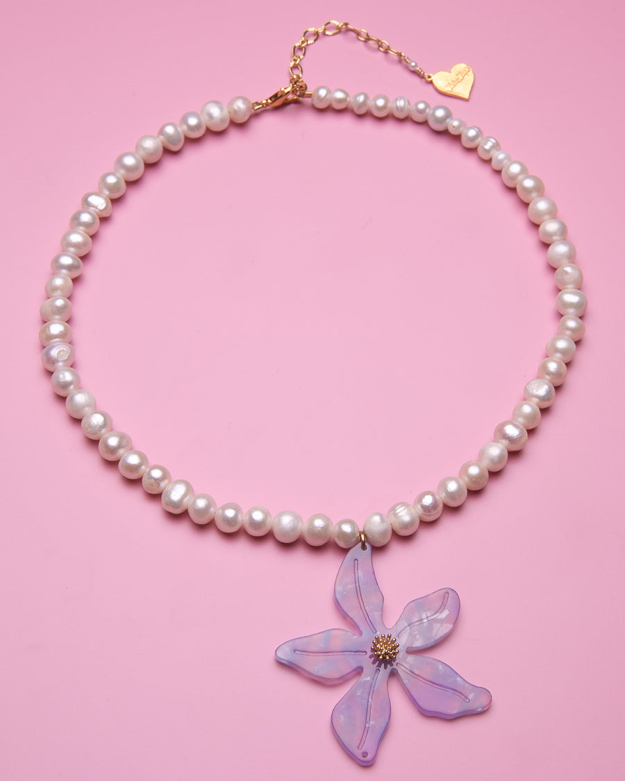 Pearl Orchid Necklace