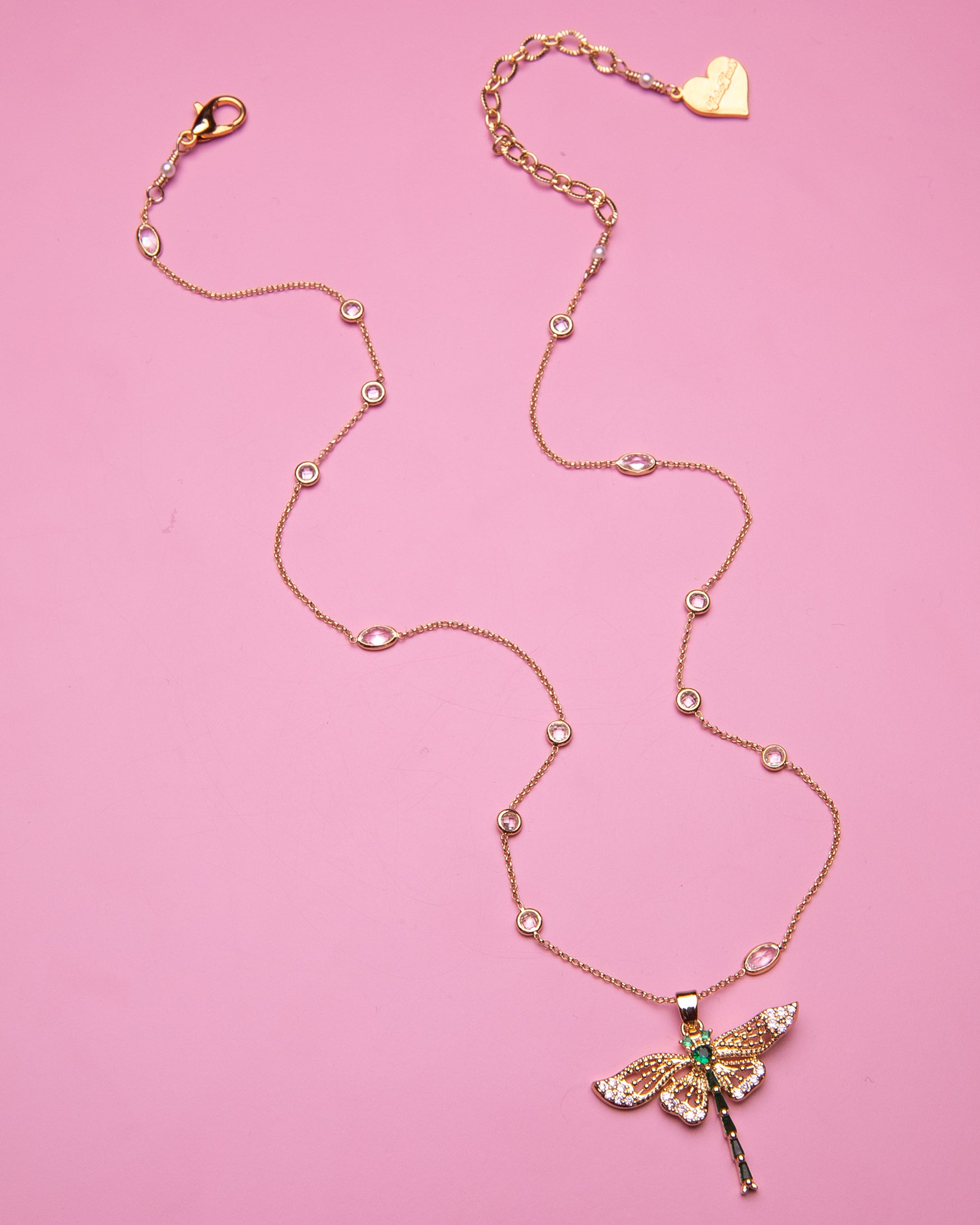 Dragonfly Rain Drop Necklace