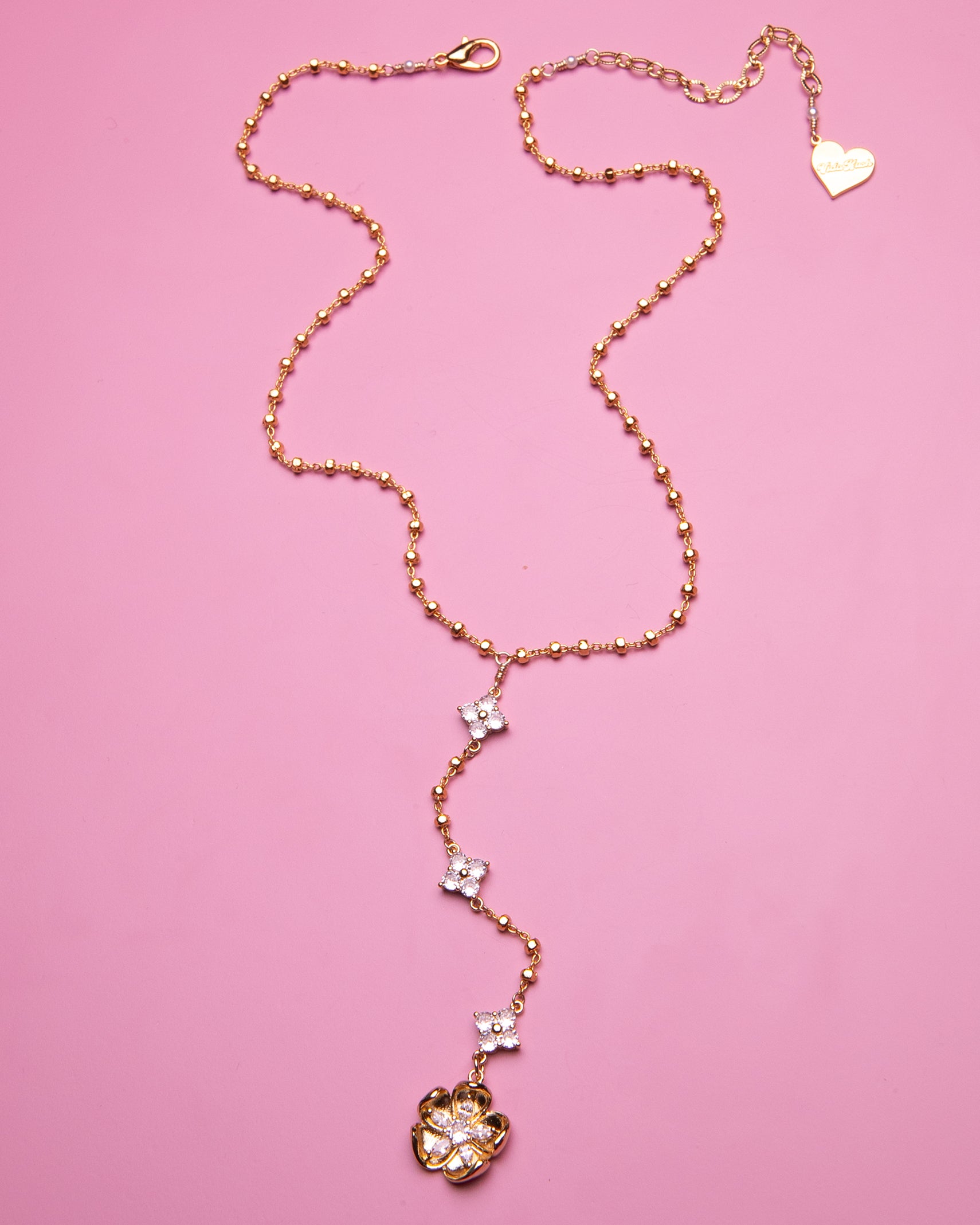 Anemone Flower Y Necklace