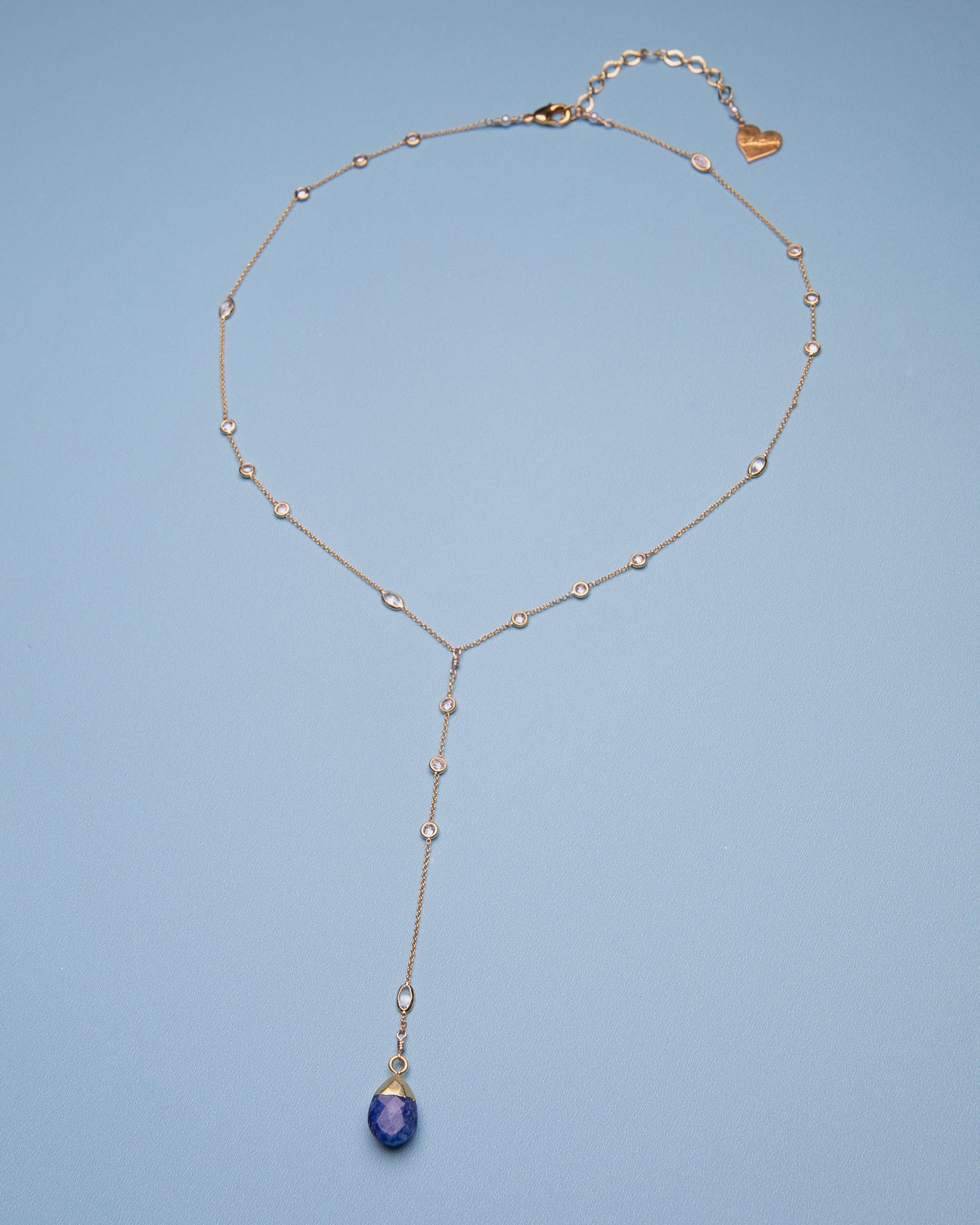 Raindrop Gemstone Y Necklaces