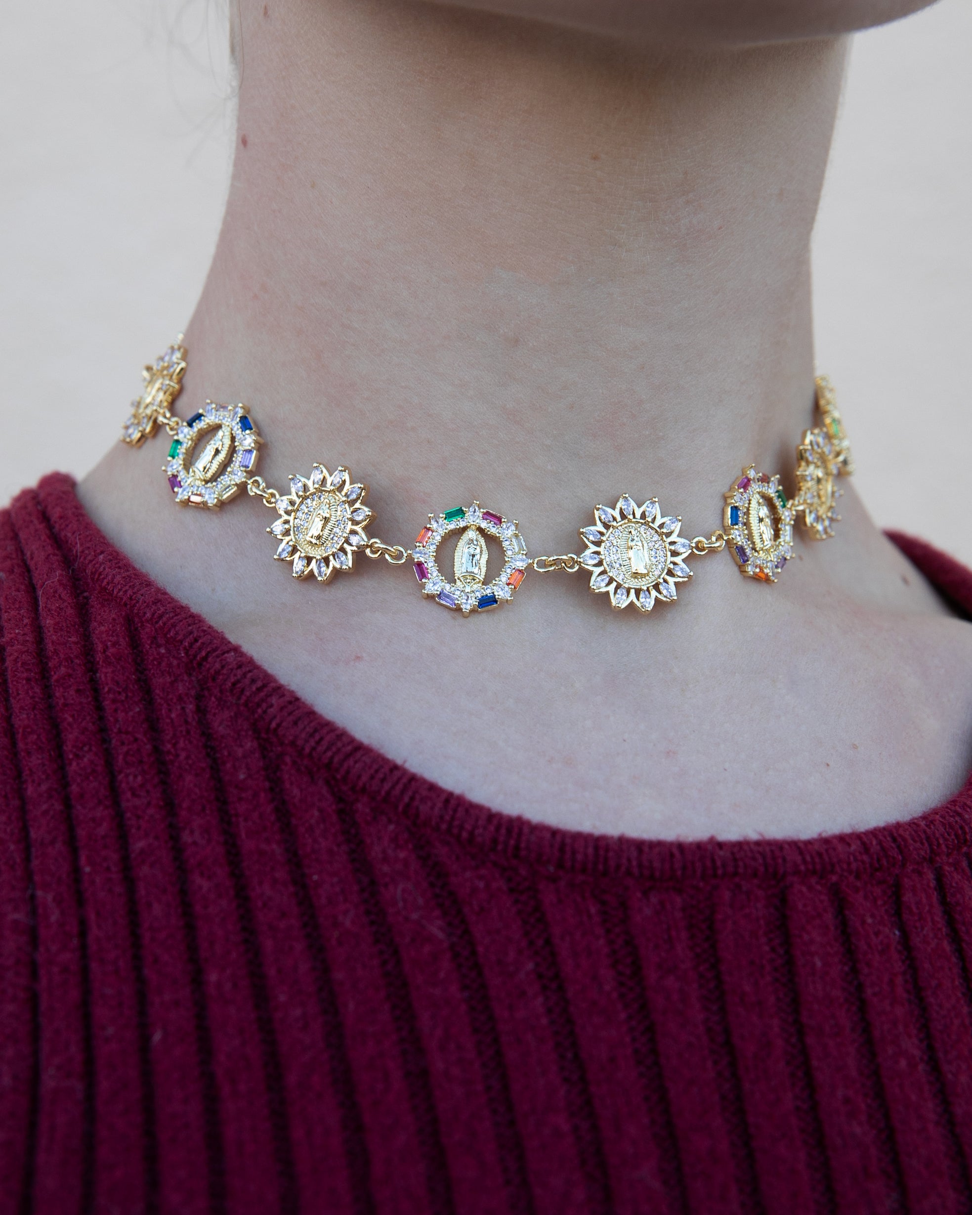 Guadalupe Medallion Choker