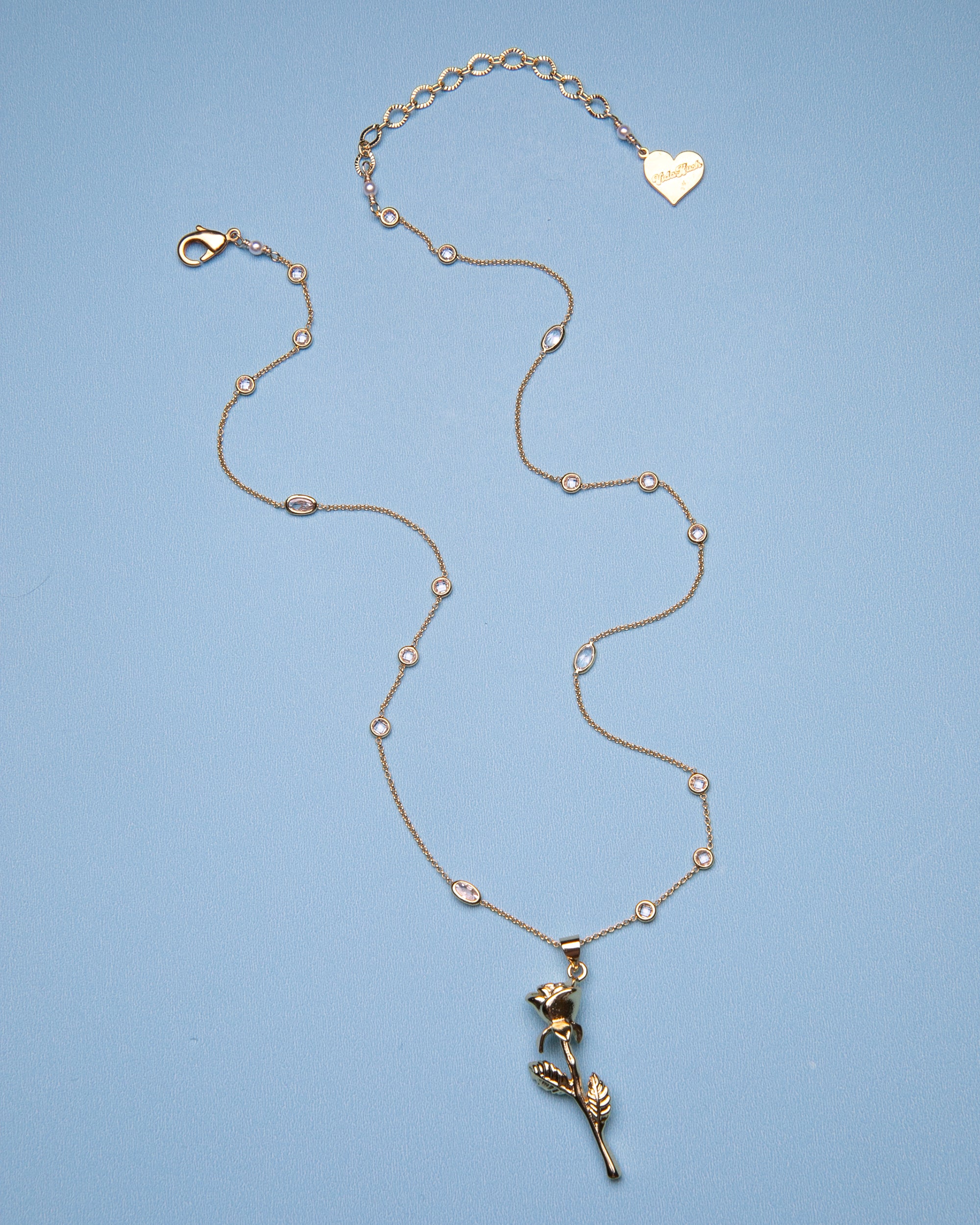 Rain Drop Rose Necklace