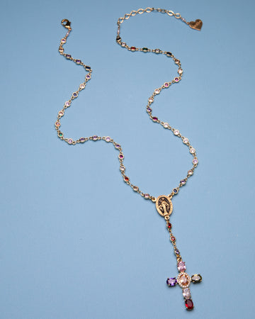 Rainbow Circle Treasure Cross Rosary