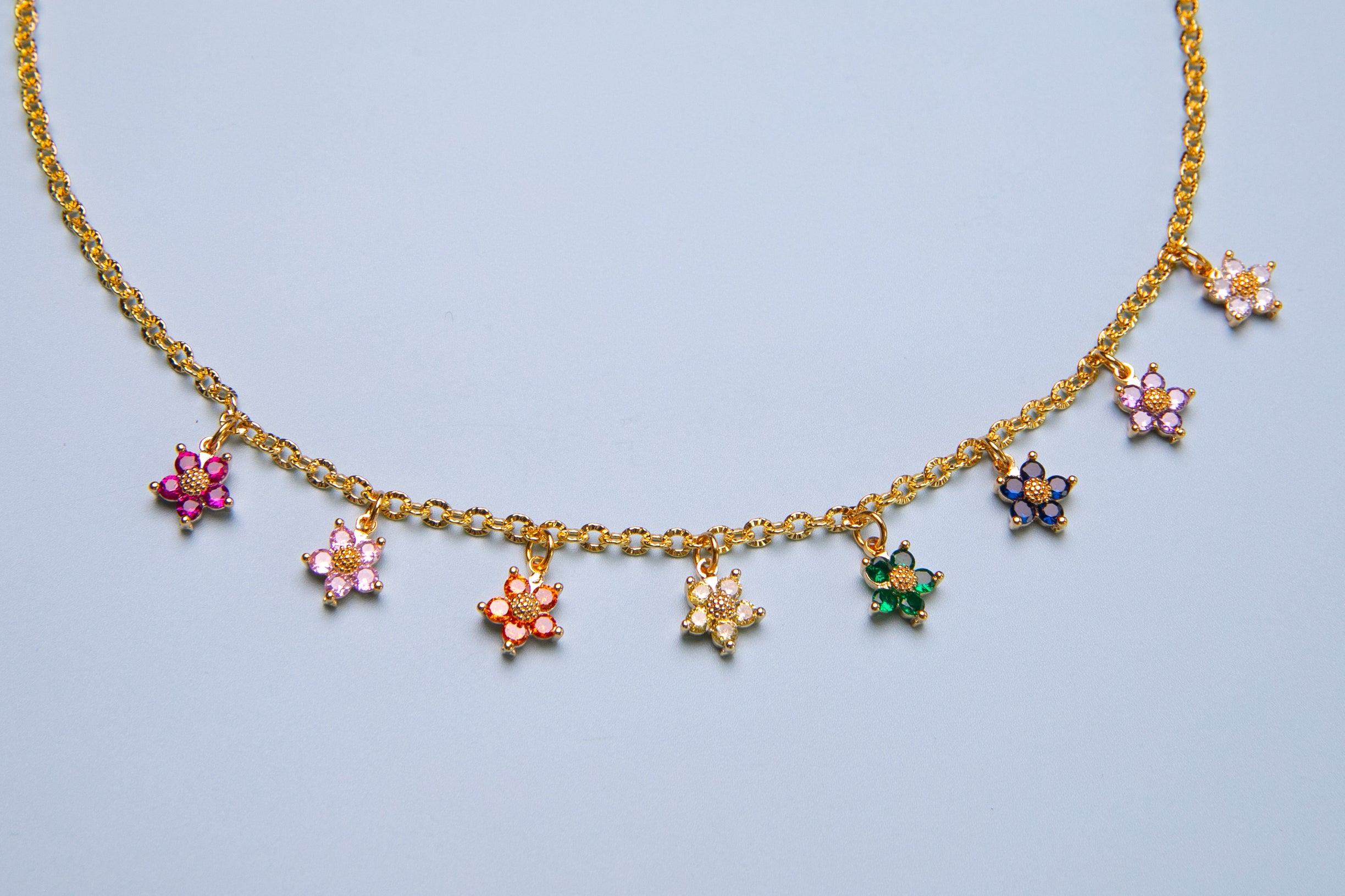 Twinkle Flower Charm Necklace