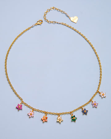 Twinkle Flower Charm Necklace