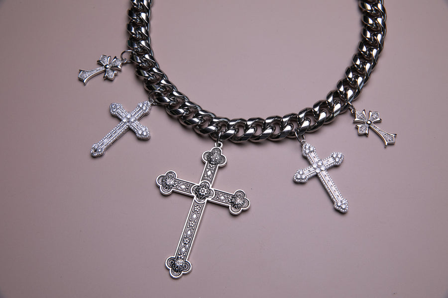 Crossing Lines Necklace