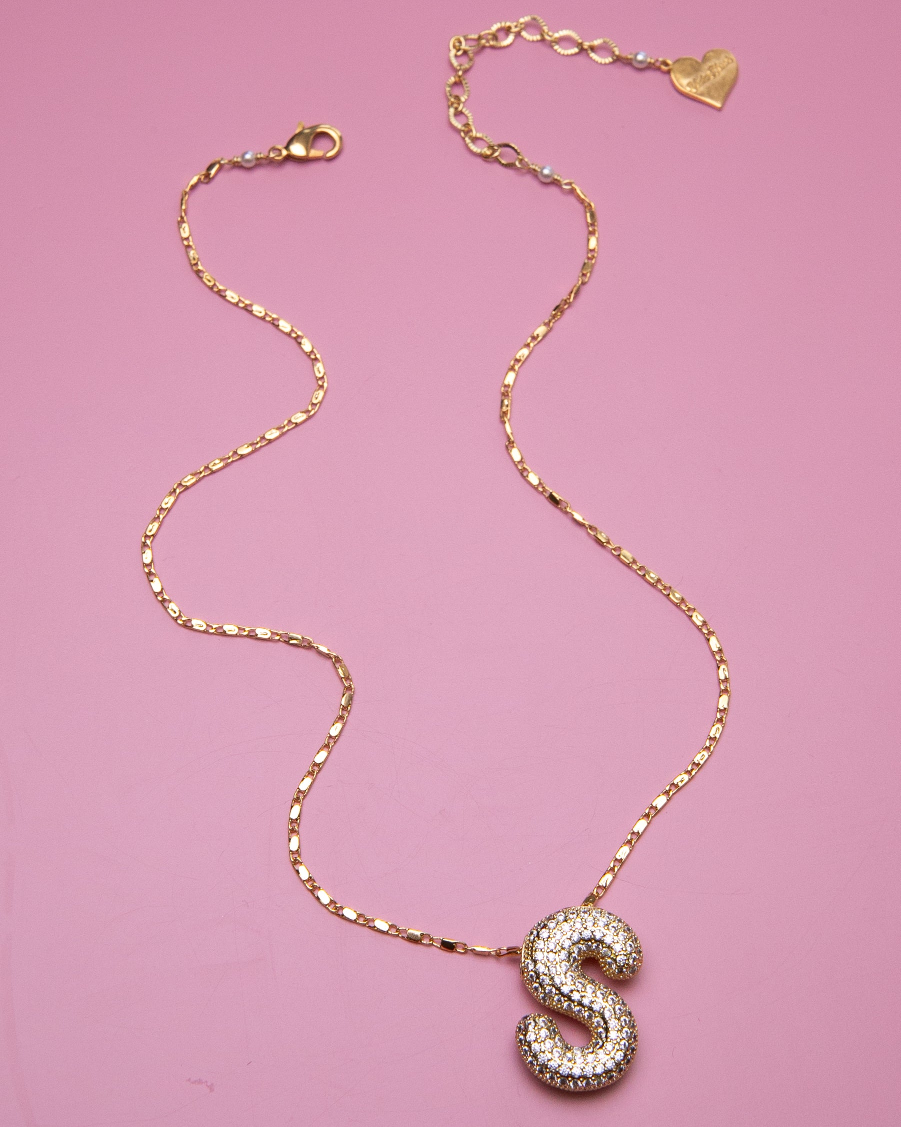 Icy Bubble Letter Necklace