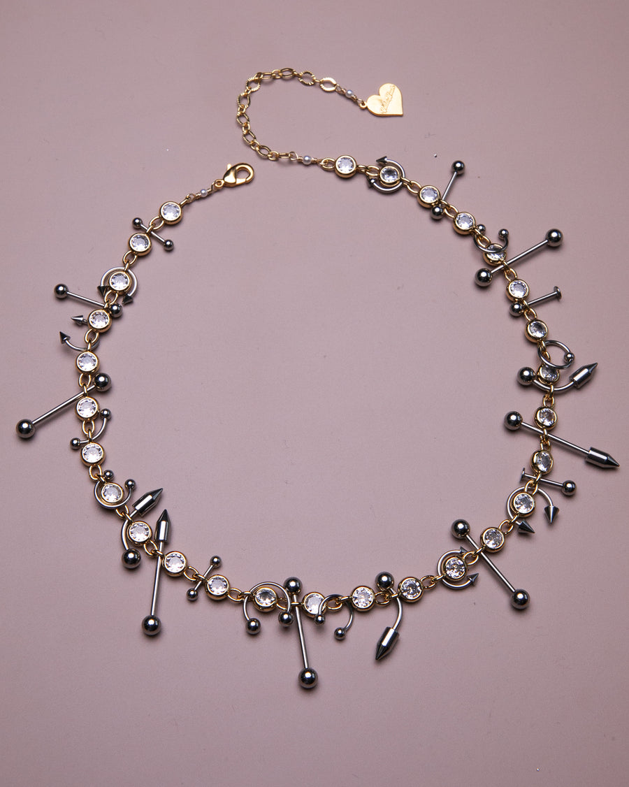 Duotone Piercing Necklace