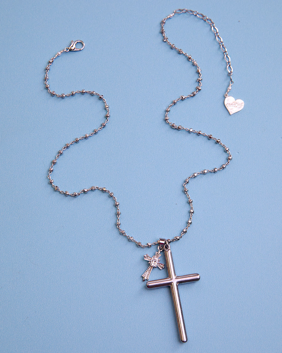 Double Cross Necklace