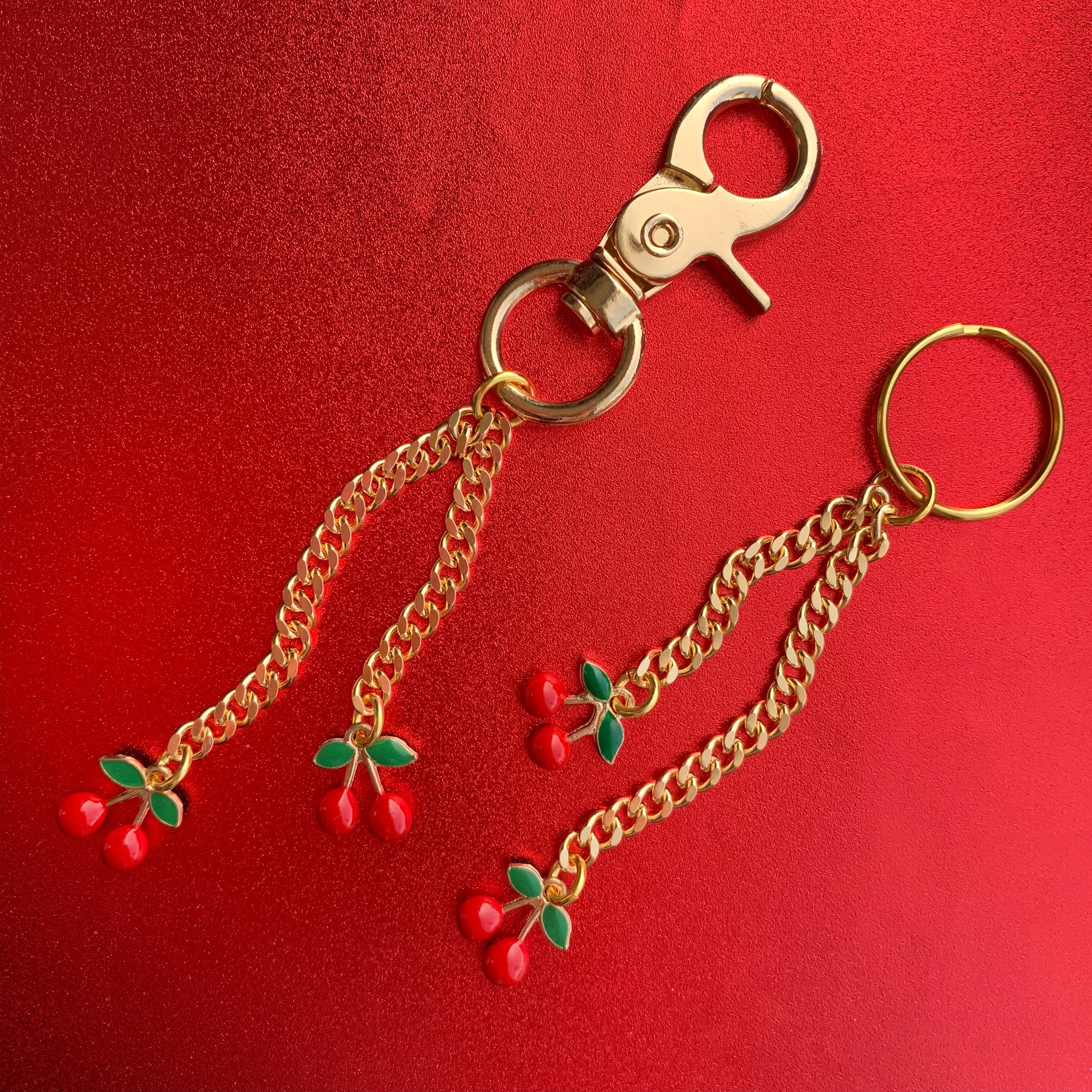 Cherry Charm Keychain