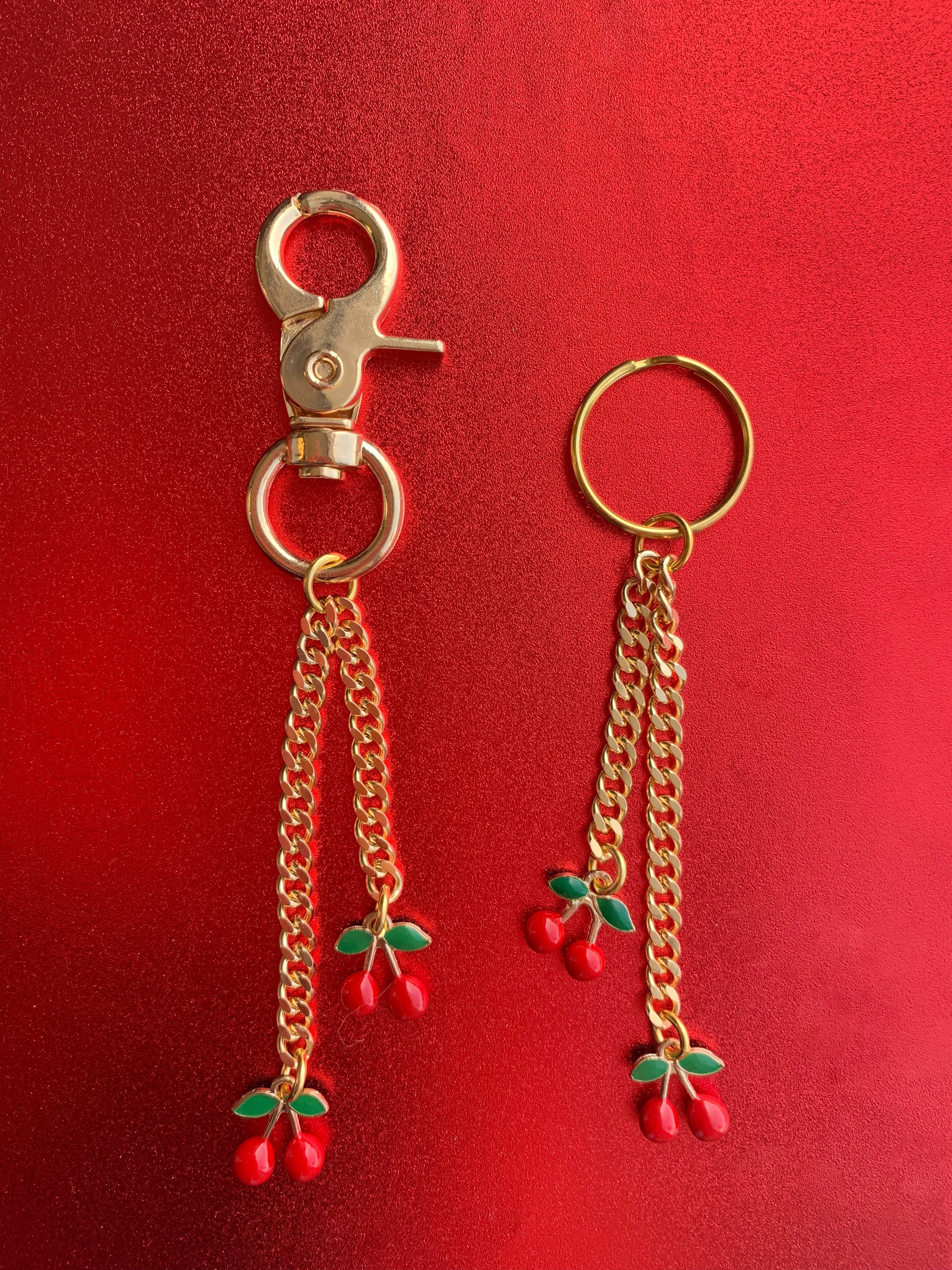 Cherry Charm Keychain
