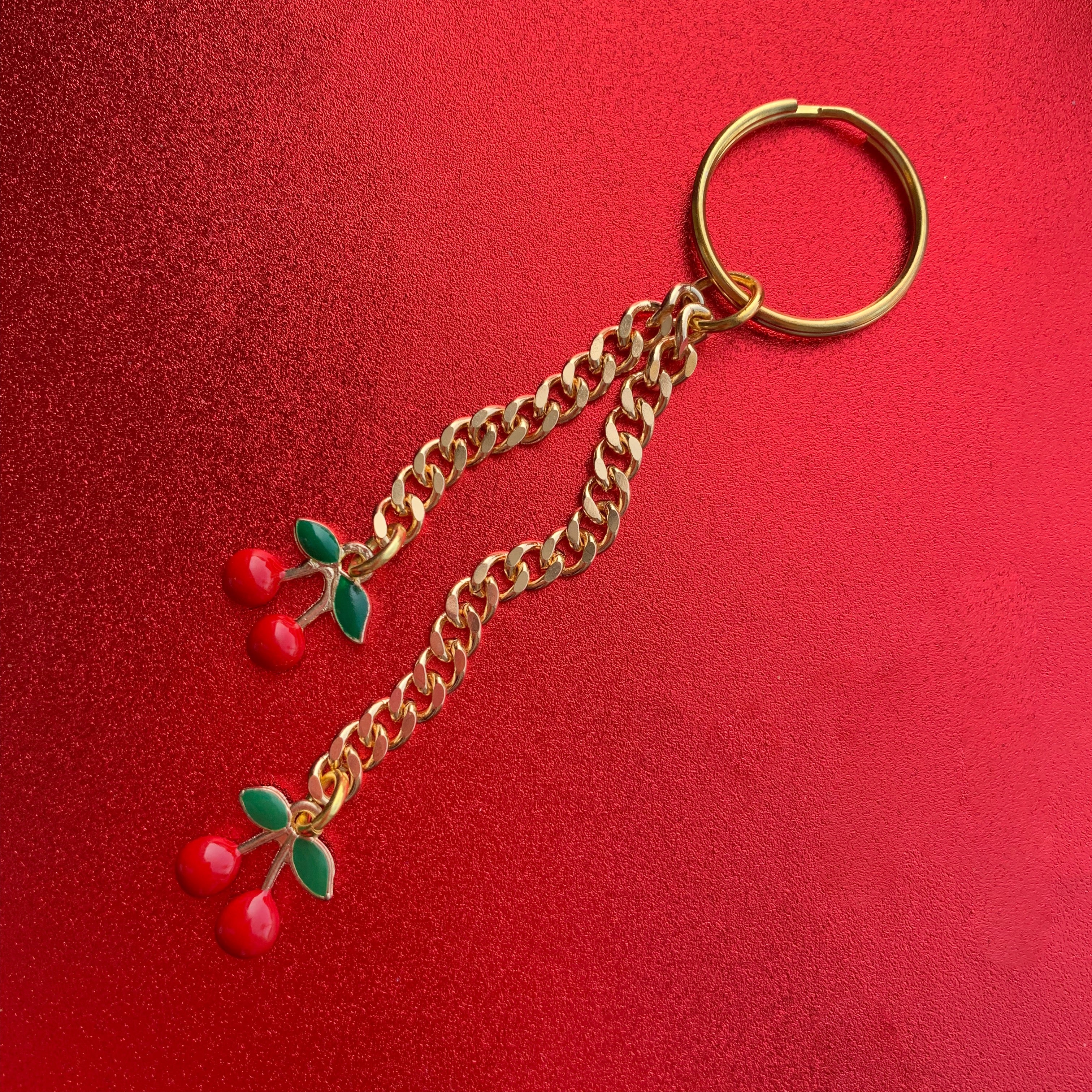 Cherry Charm Keychain