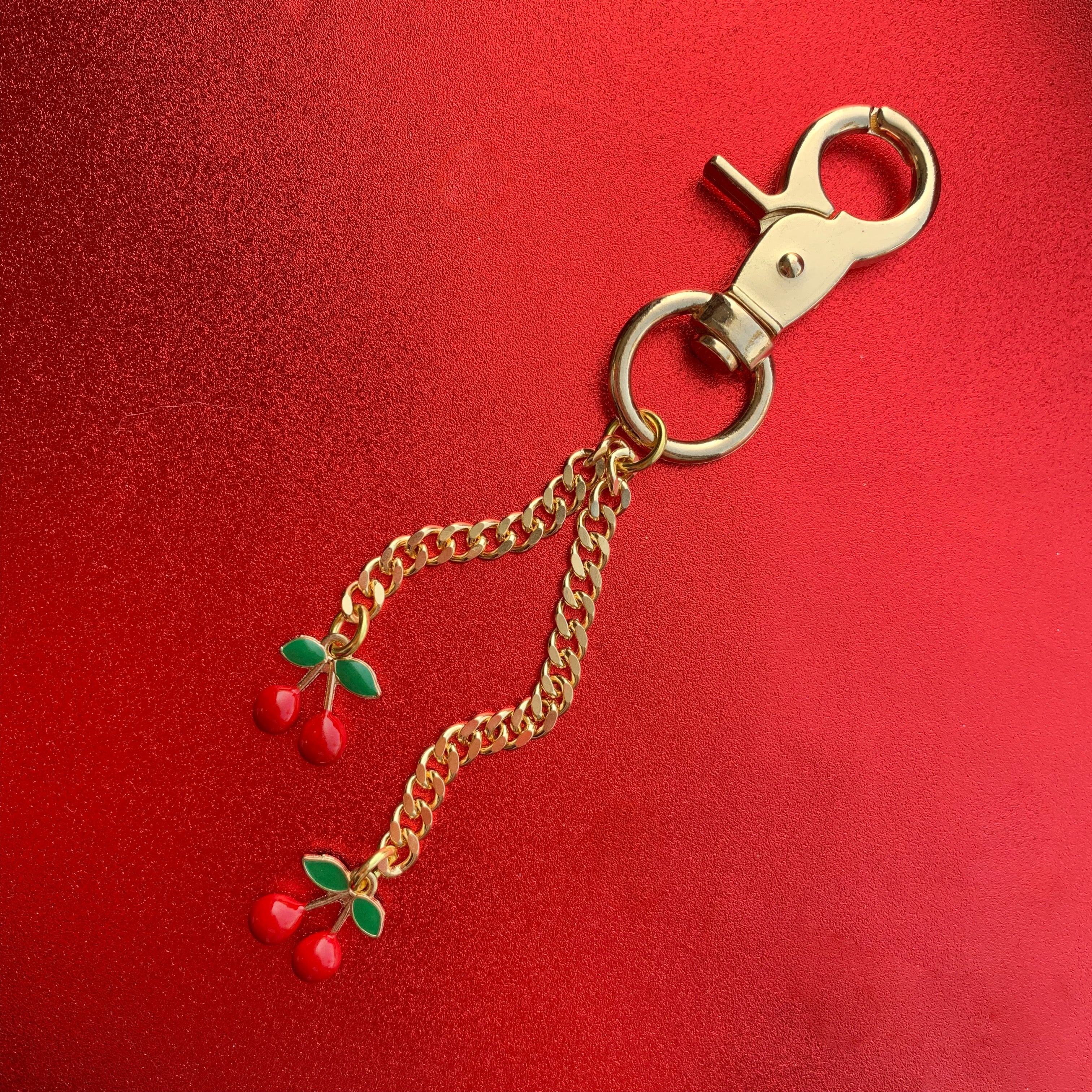 Cherry Charm Keychain