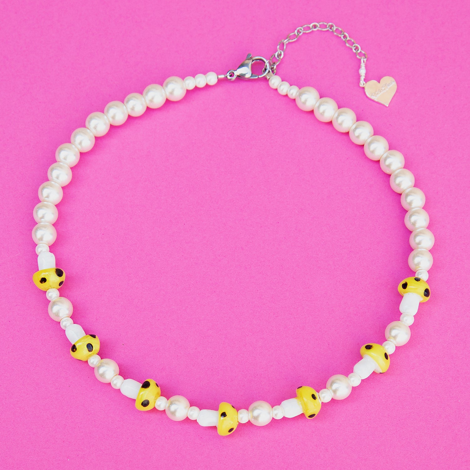 Pearl Mushroom Patch Necklace