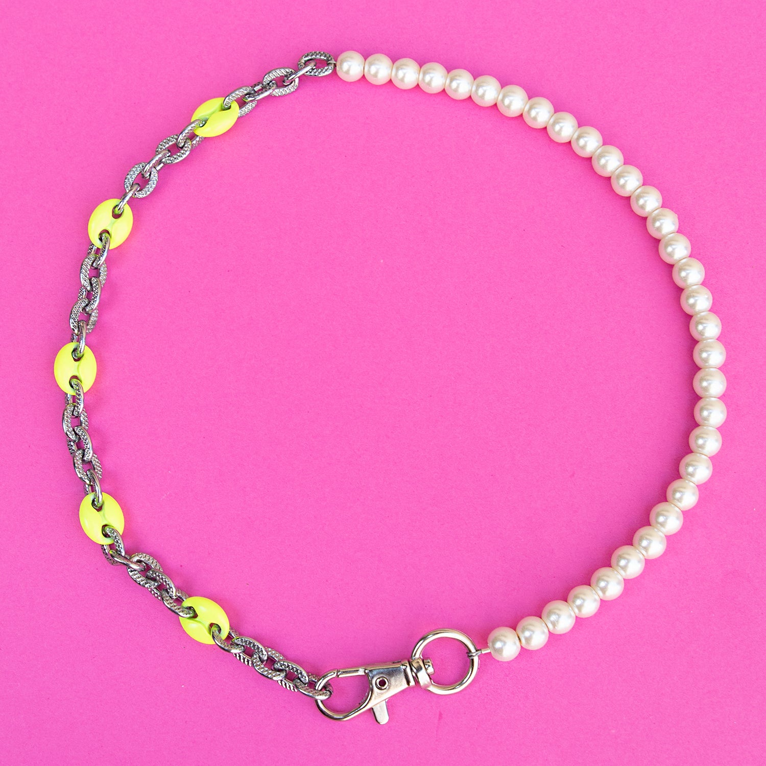 Pearl 50/50 Neon Mariner Necklace