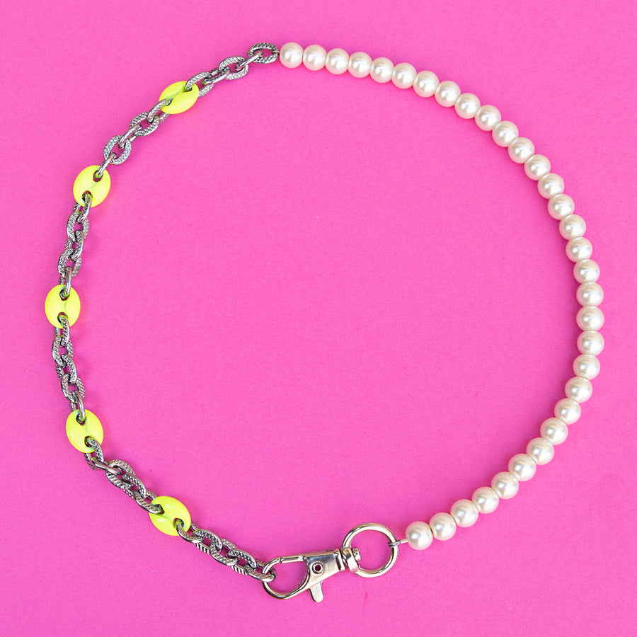 Pearl 50/50 Neon Mariner Necklace