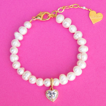 Pearl Queen of Hearts Bracelet