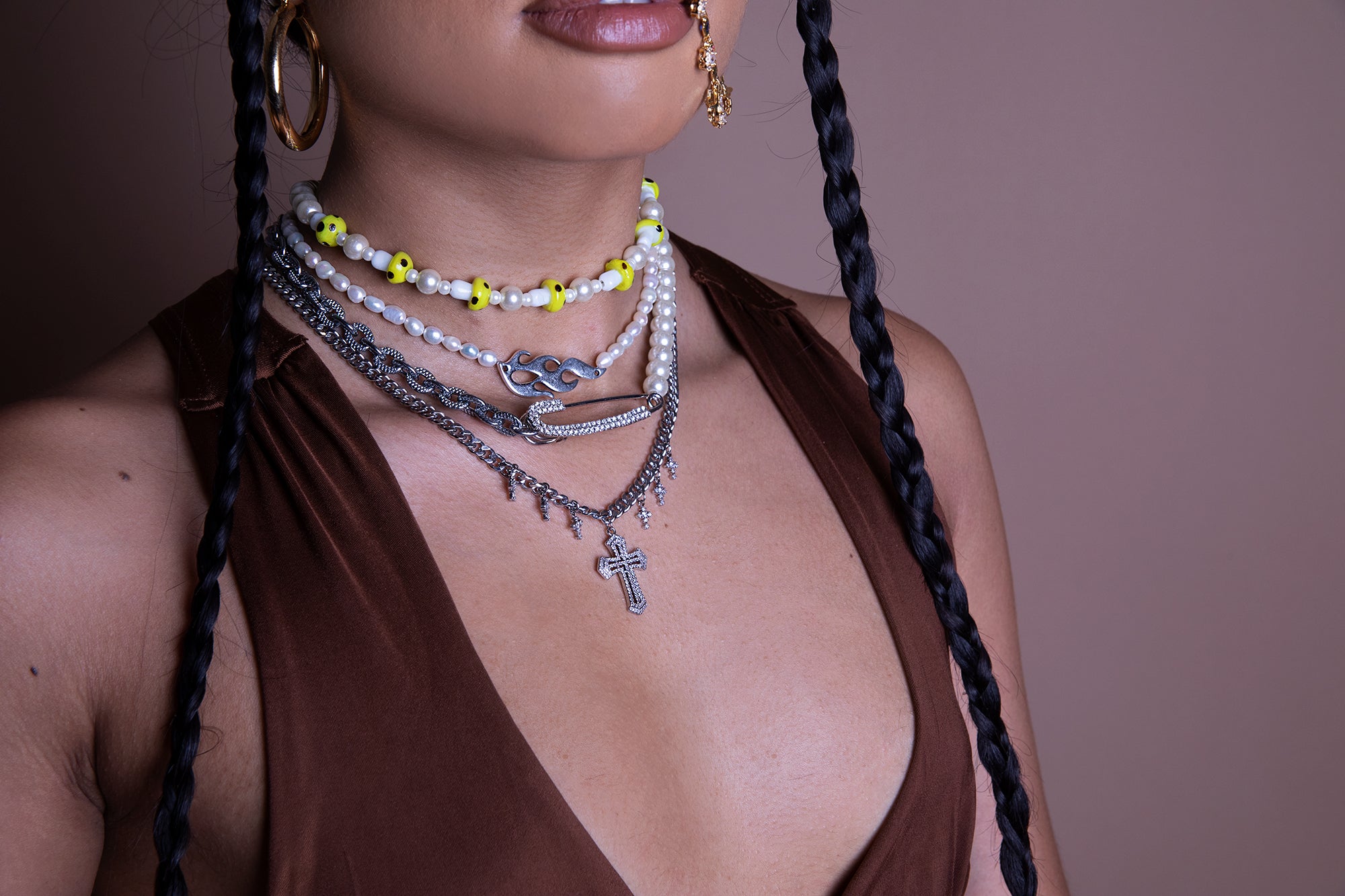 Pearl Mushroom Patch Necklace