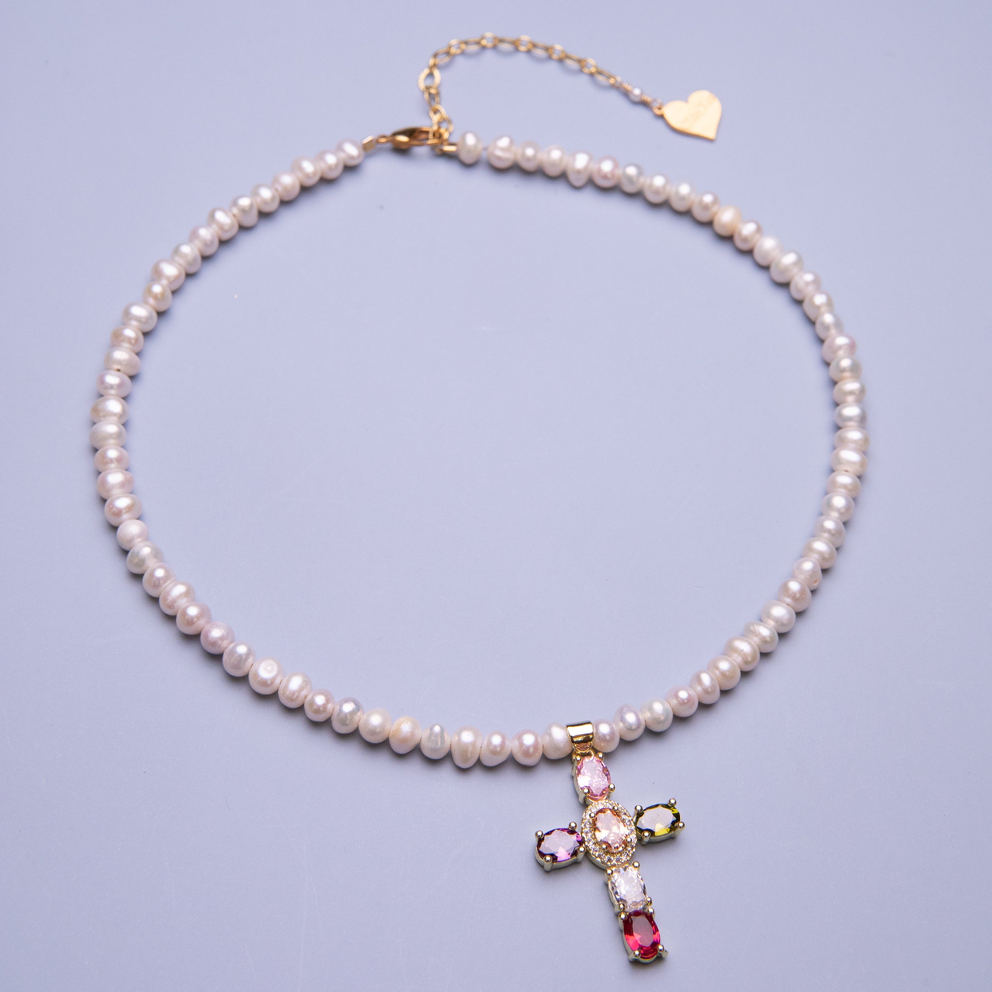 Pearl Treasure Cross Necklace