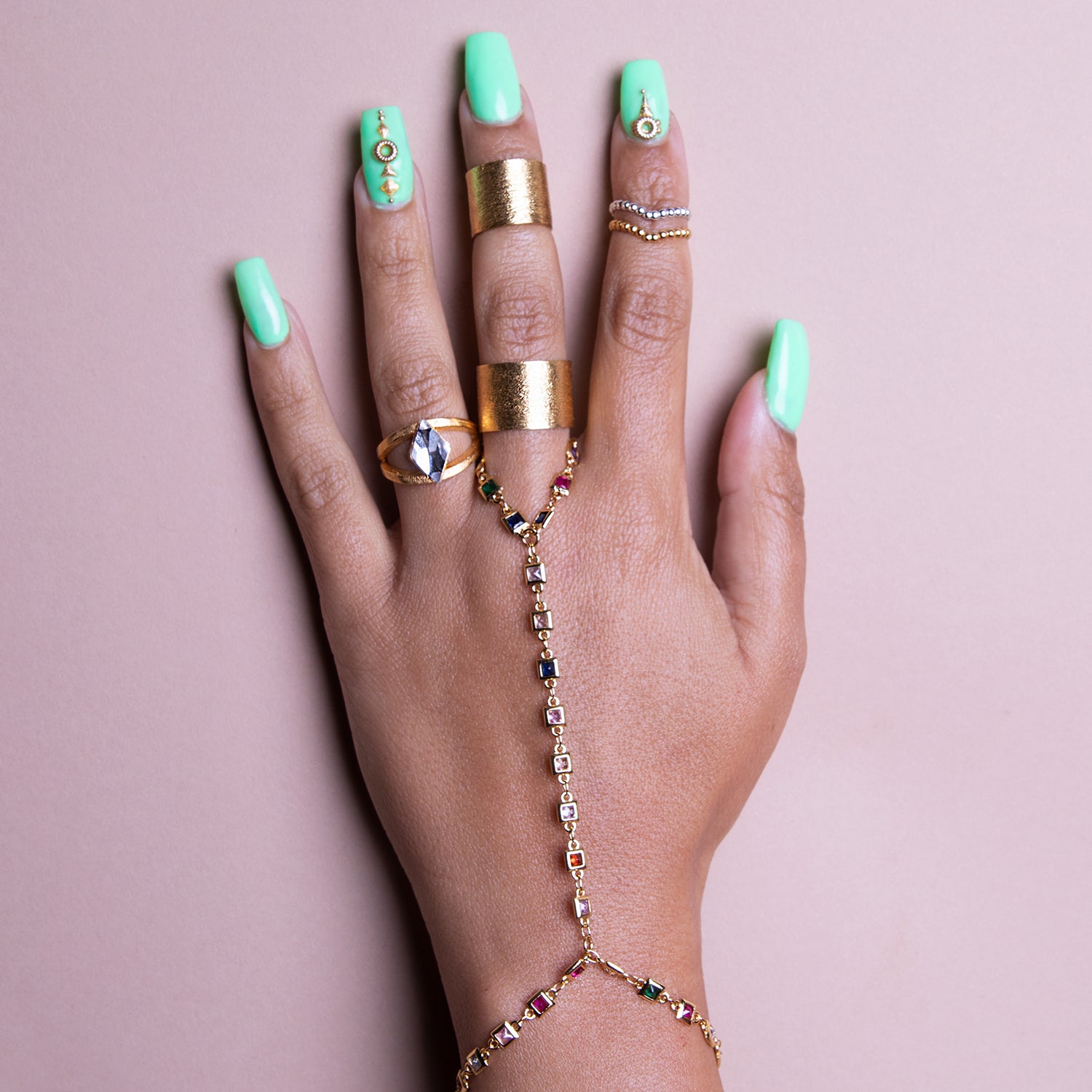 Cubic Square Hand Chain