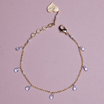 Dainty Crystal Drop Bracelet