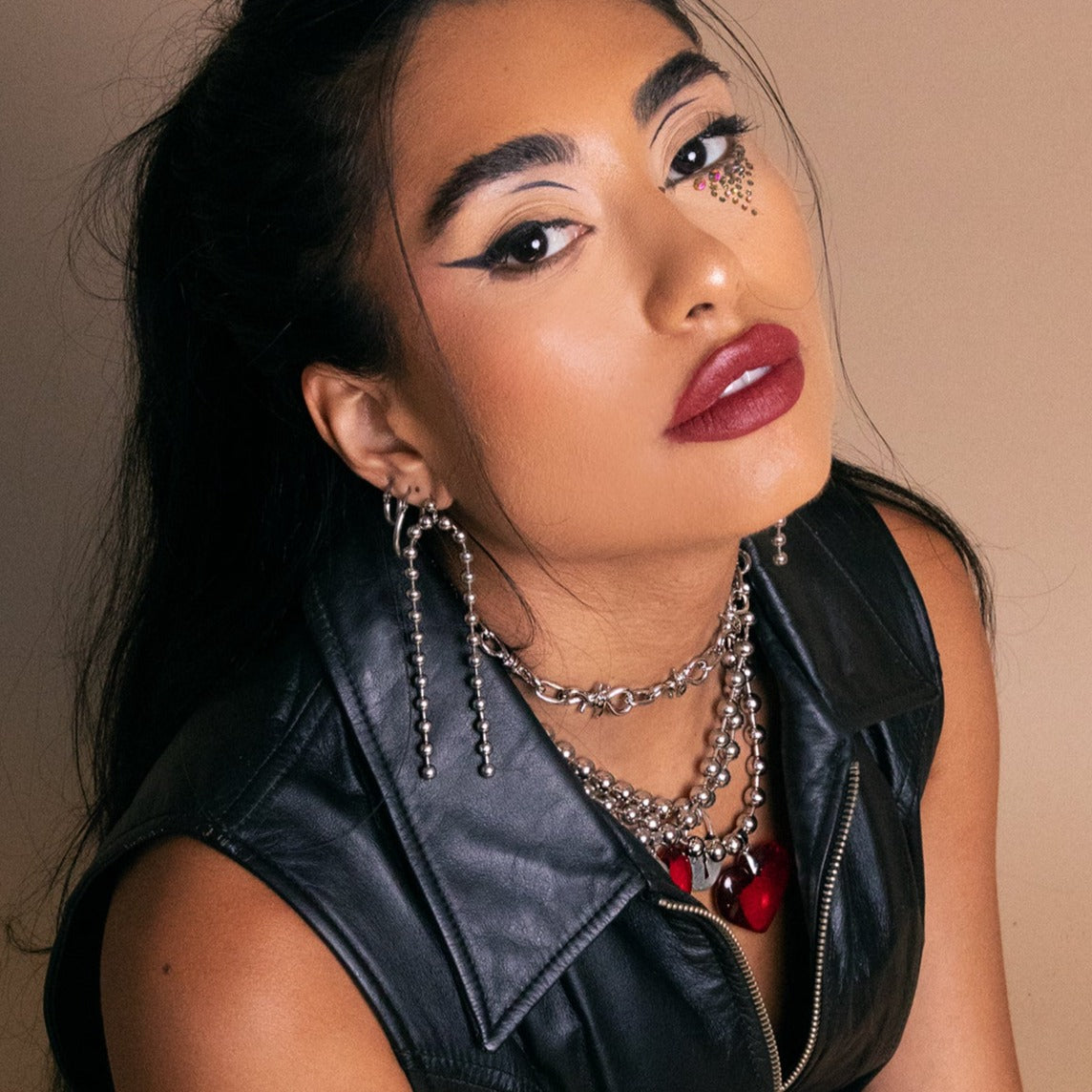 Mini Ball Chain U Earrings