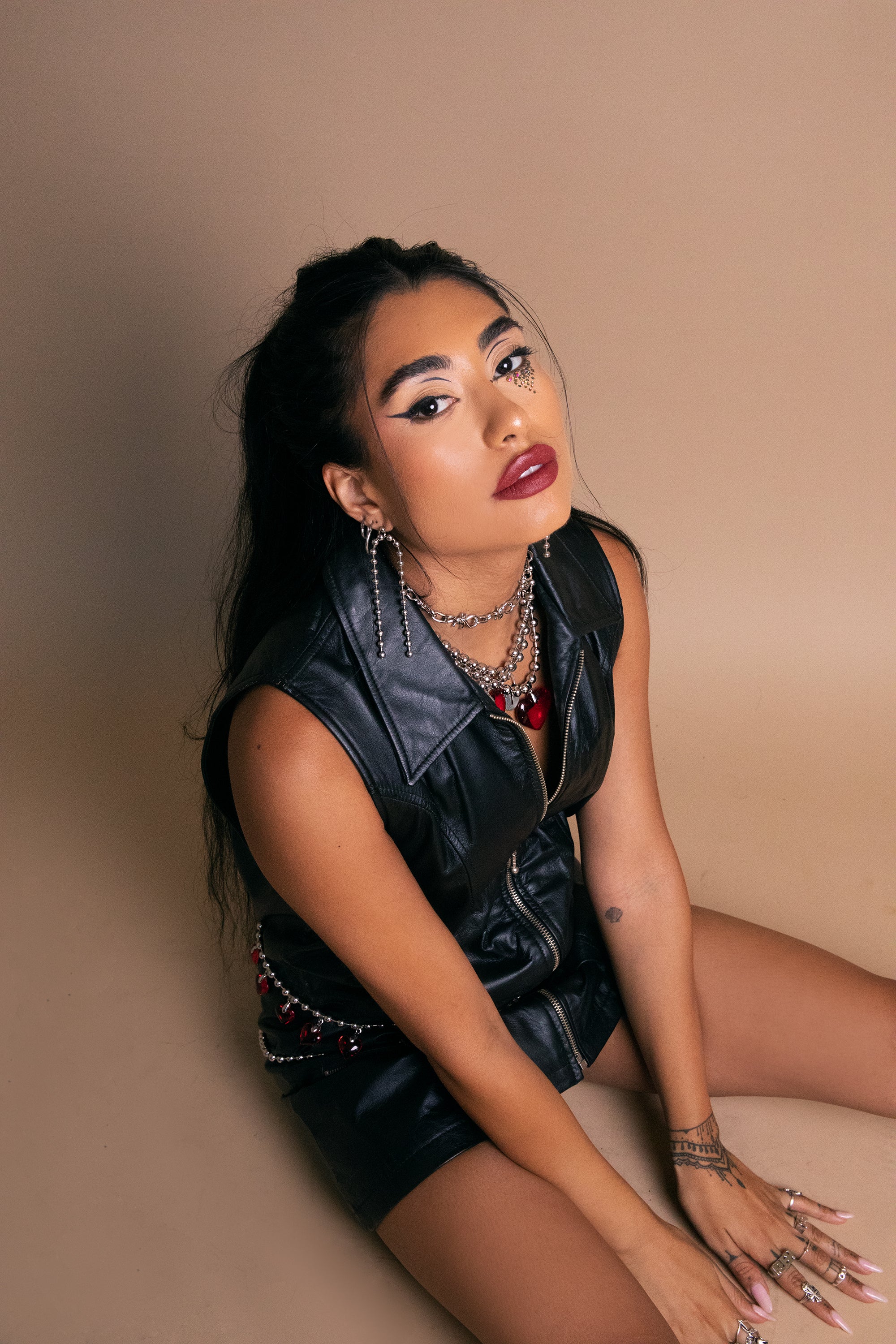 Mini Ball Chain U Earrings