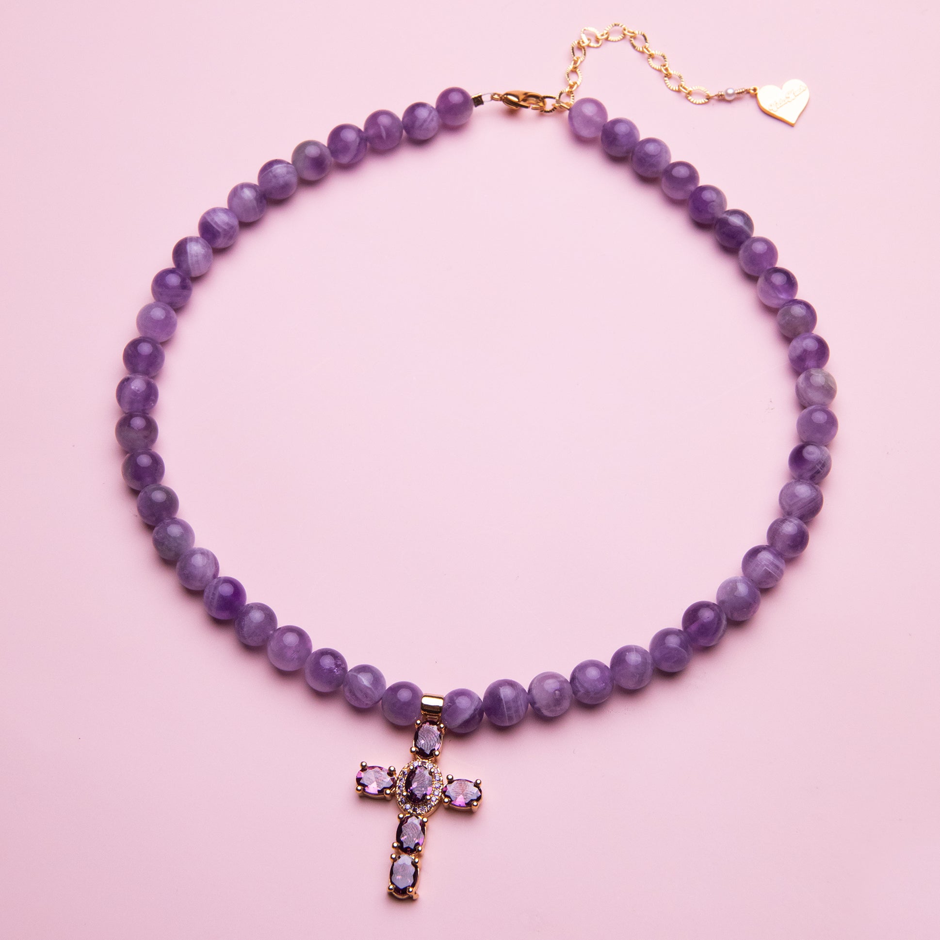 Amethyst Cross Necklace
