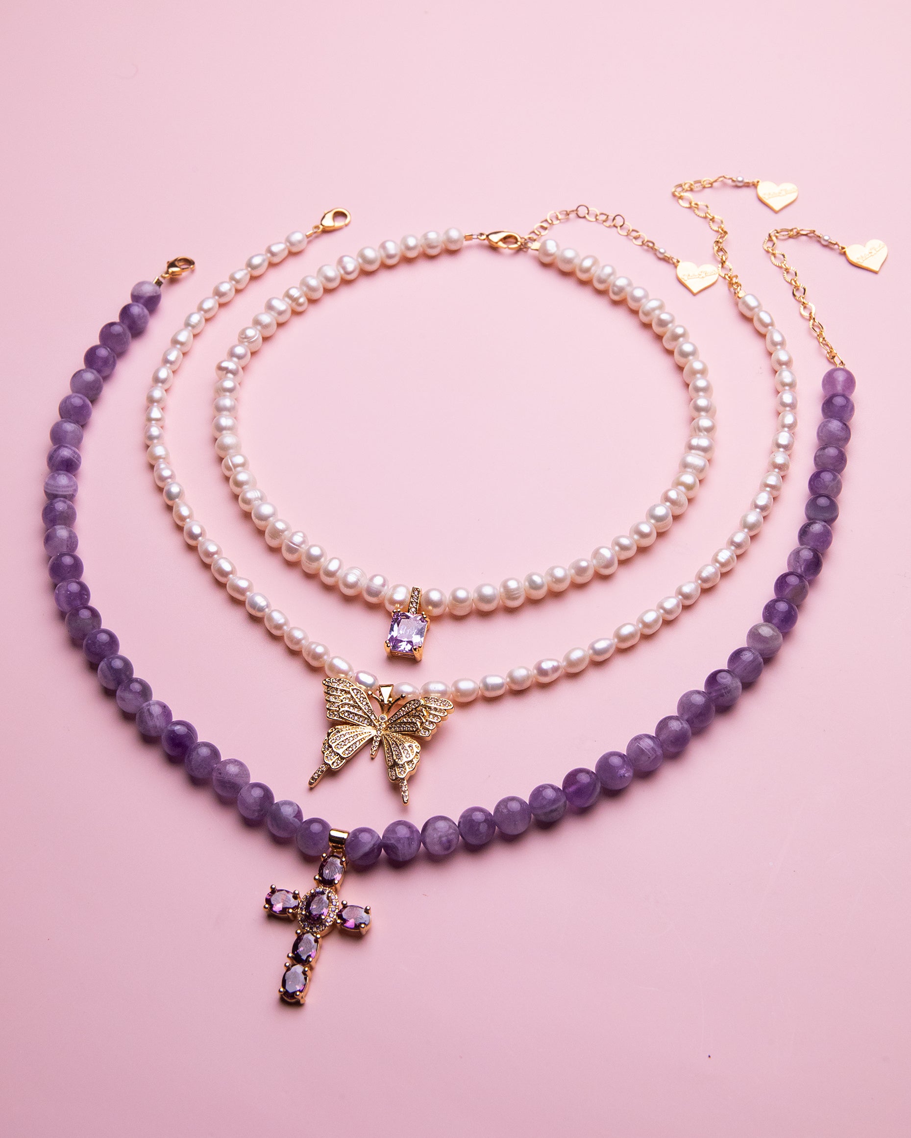 Amethyst Cross Necklace