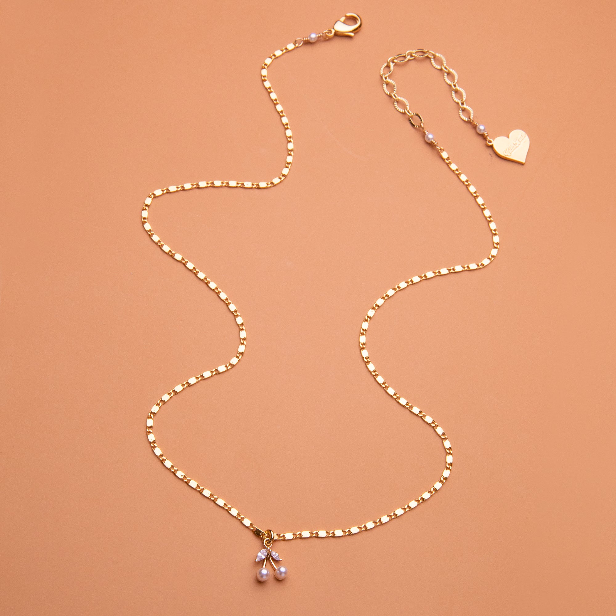 Pearl Cherry Chain Necklace