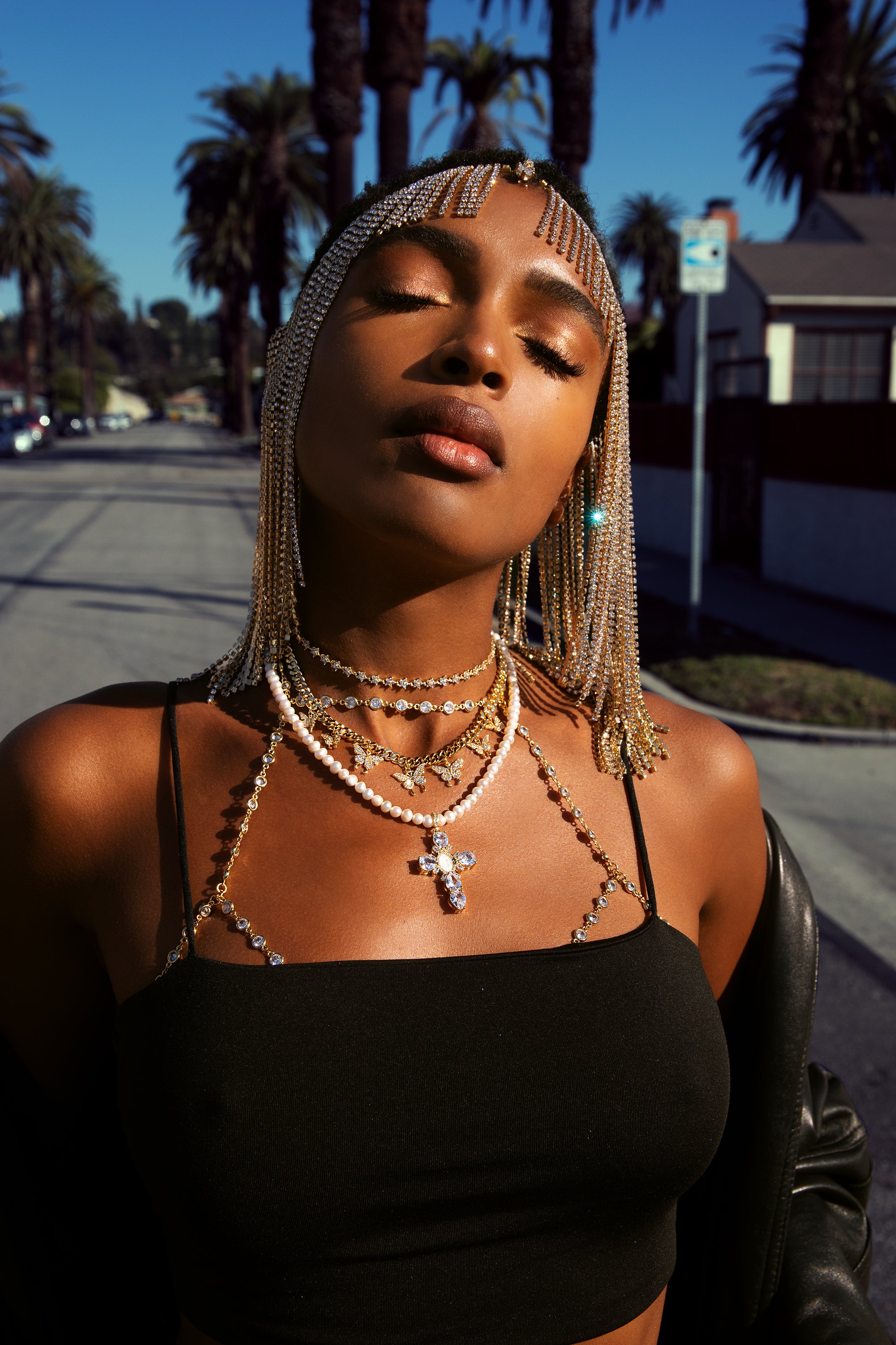 Pearl Virgin Mary Cross Necklace