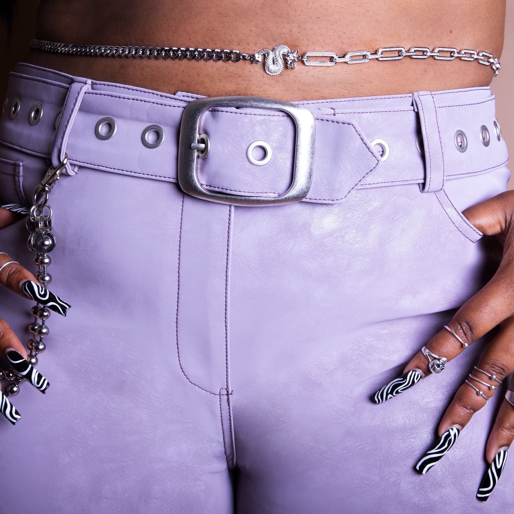 50/50 Dragon Pave Belly Chain