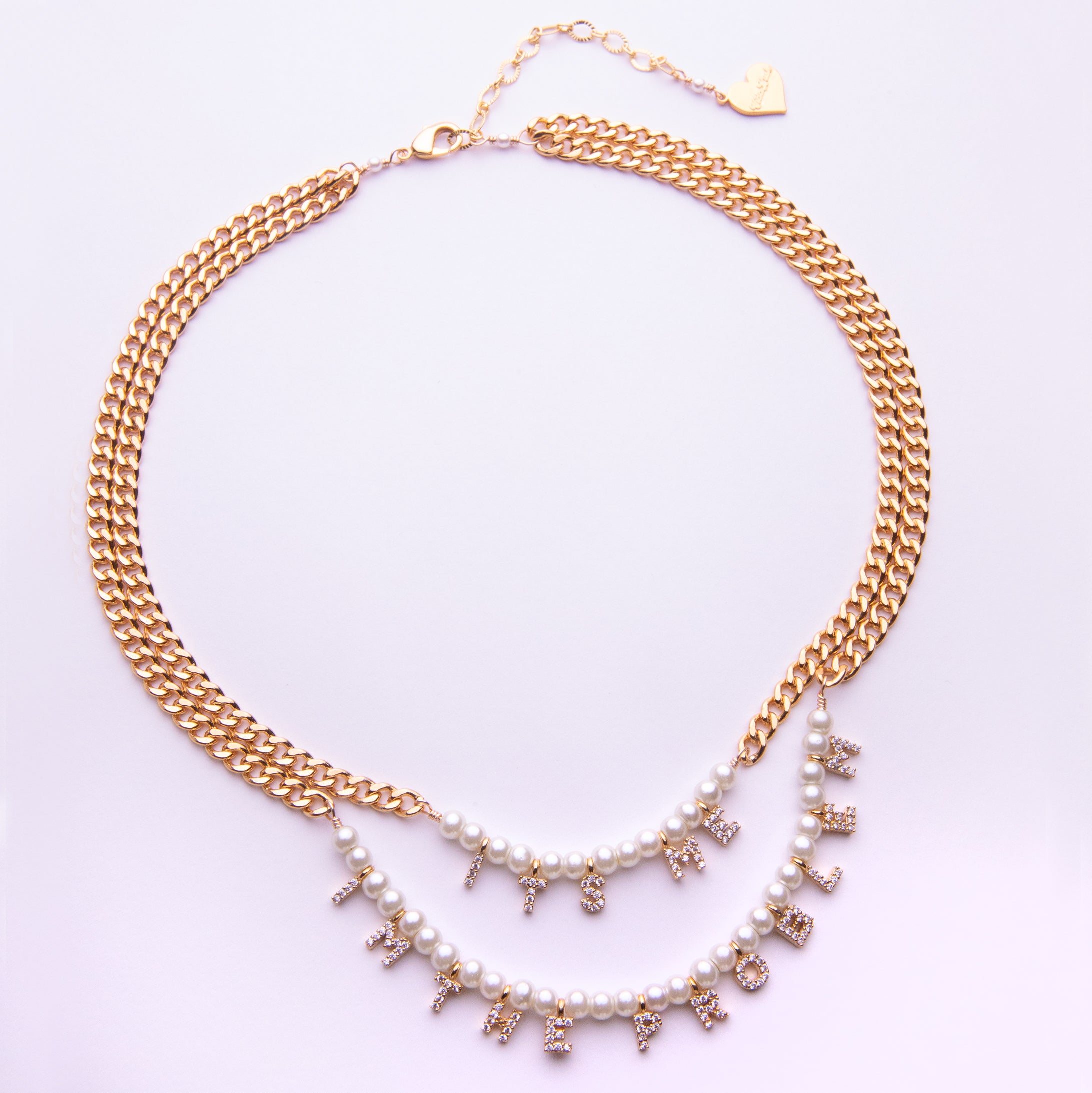 Custom Double Chain Phrase Necklace