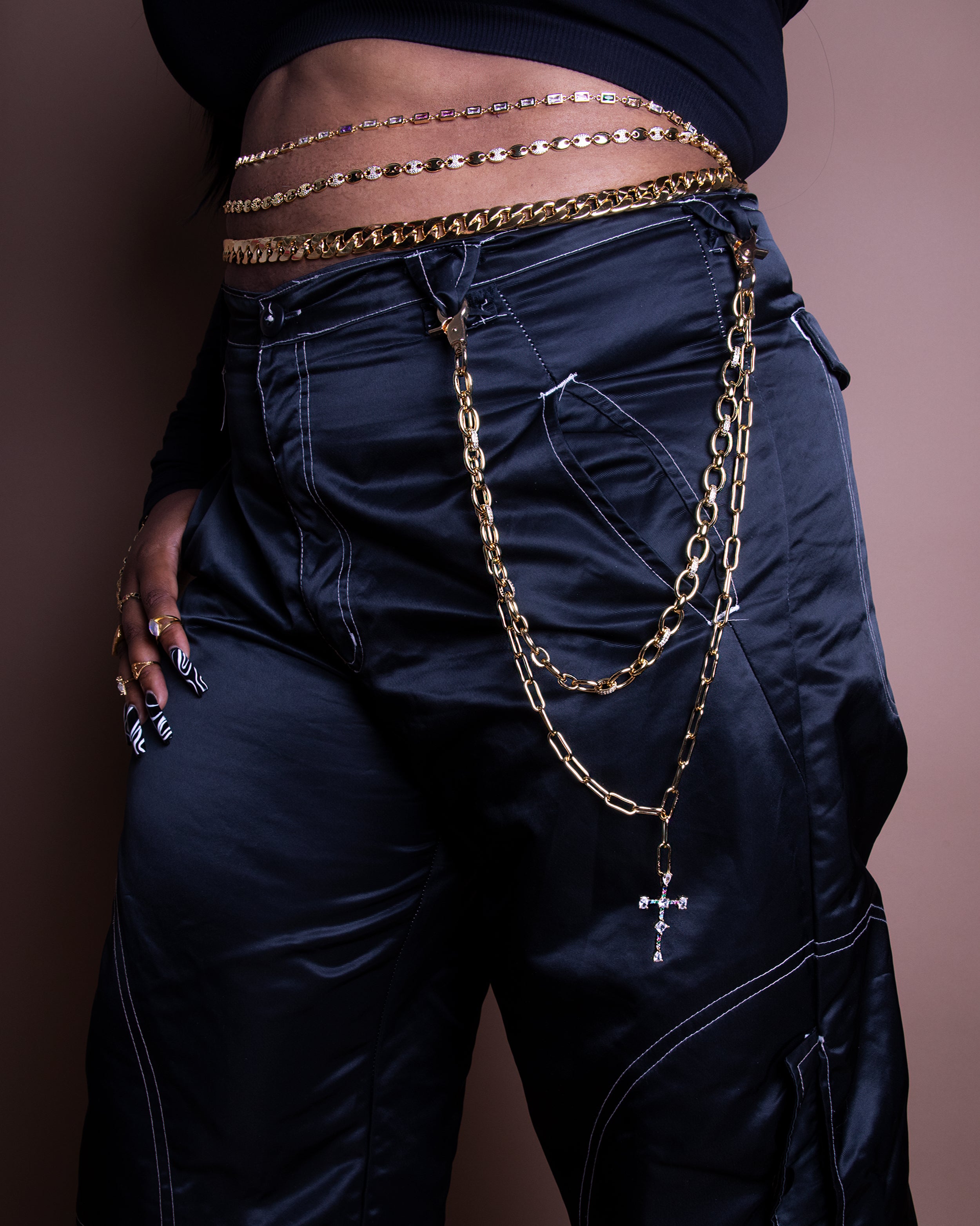 Rainbow Cross Pocket Chain