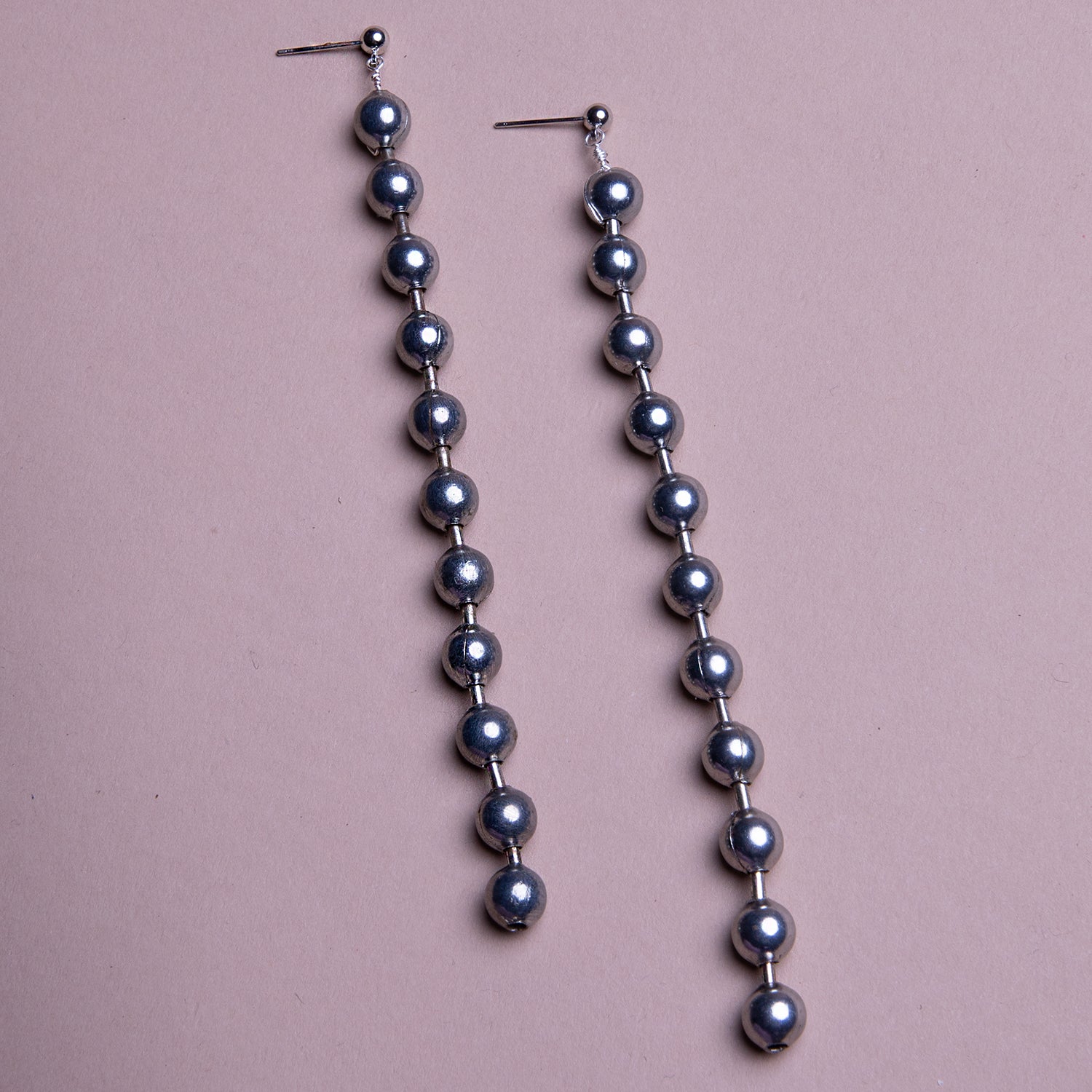 Ball Chain Strand Earrings