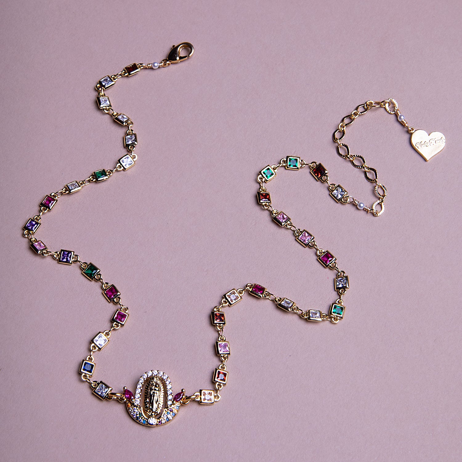 La Virgen Rainbow Necklace