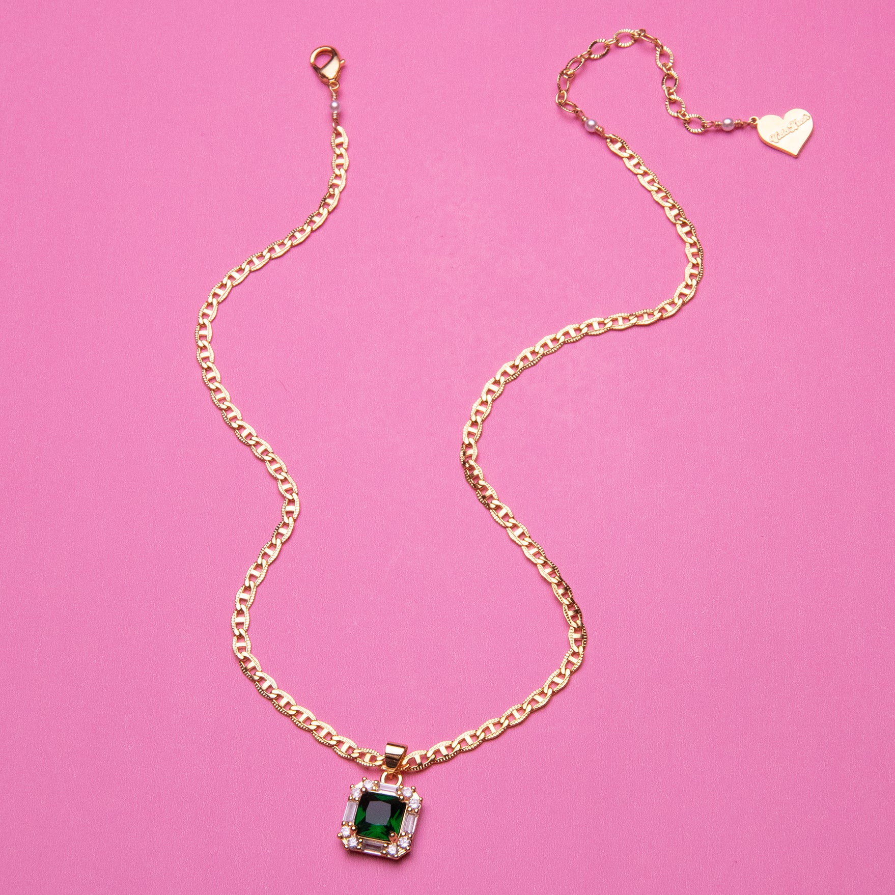 Cushion Cut Gem Necklace