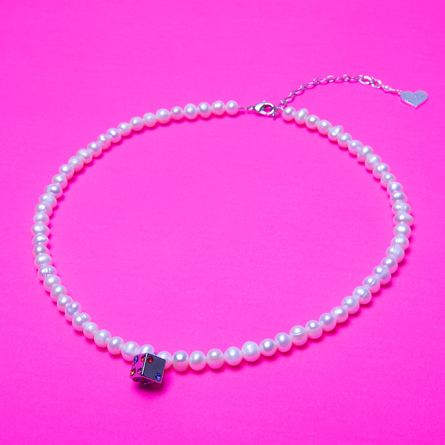 Pearl Kaleidoscope Dice Necklace