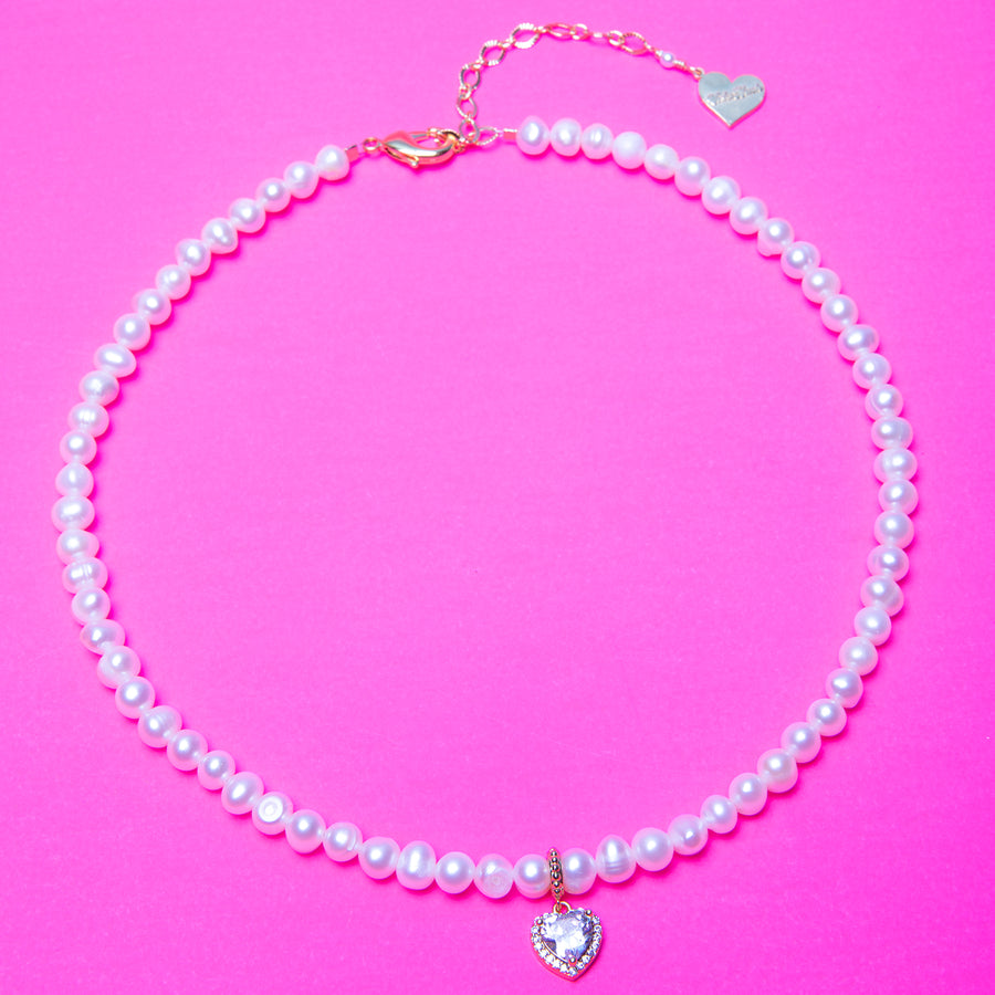 Pearl Queen of Hearts Necklace