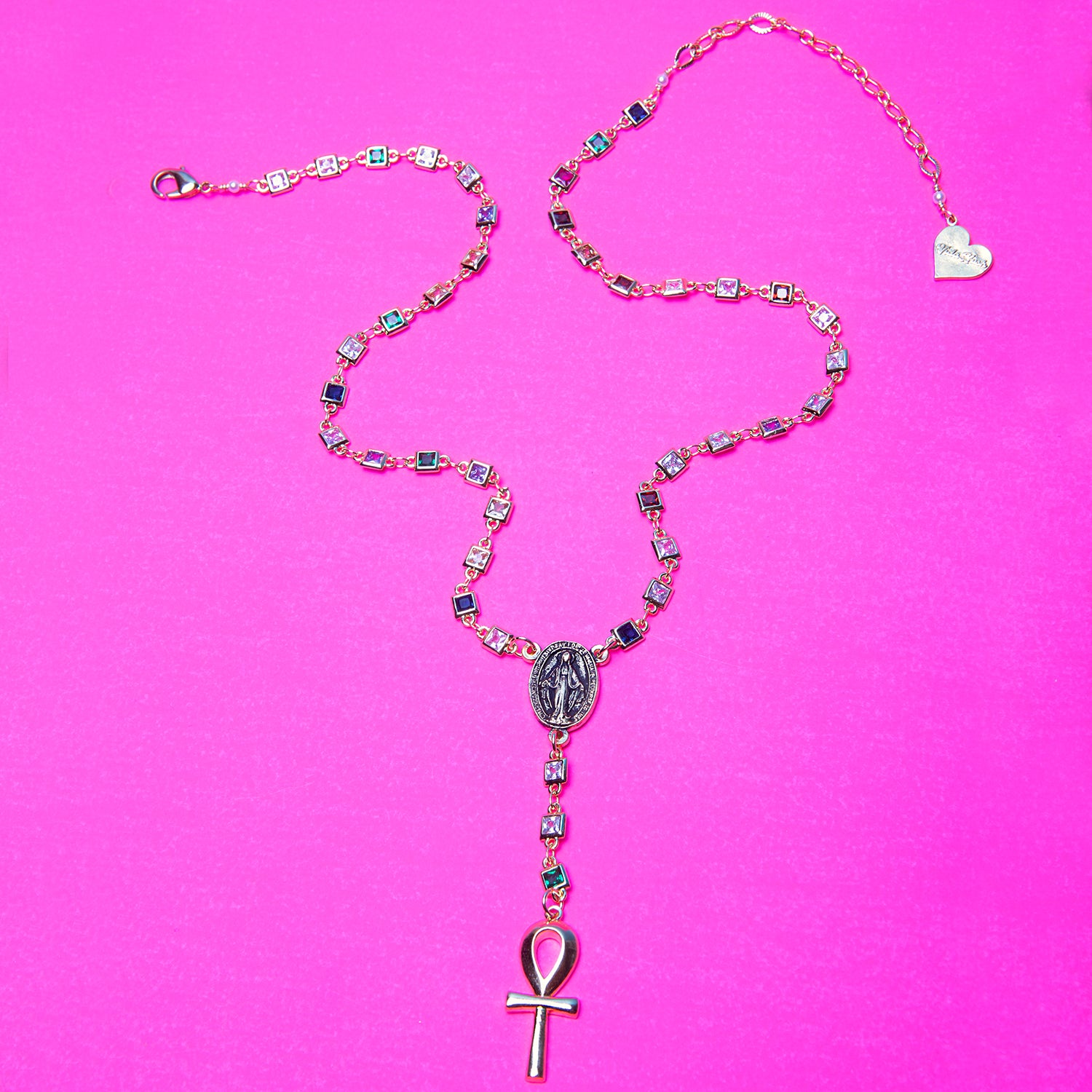 Cubic Square Ankh Necklace