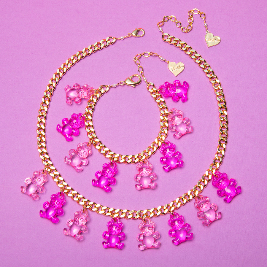 Pink Baby Gummy Bear Necklace