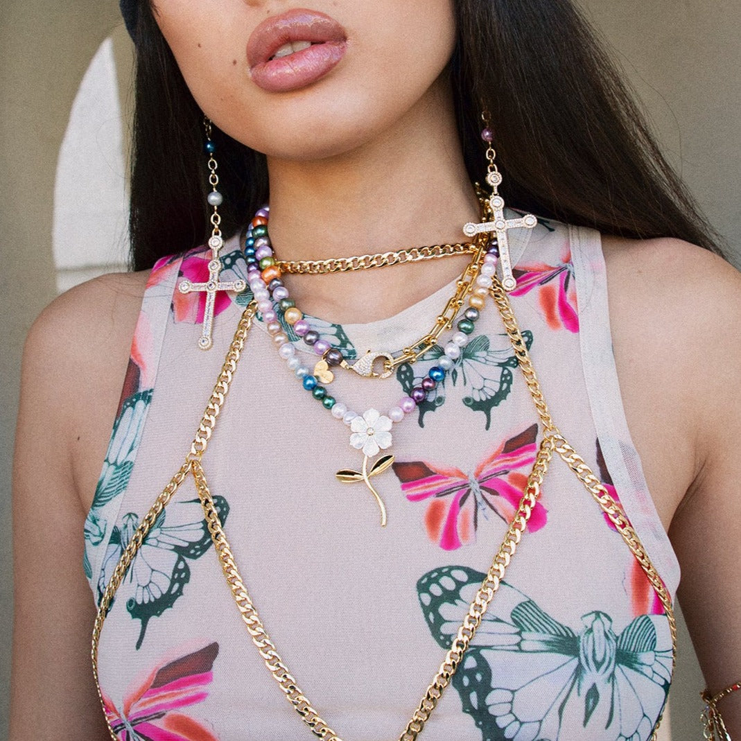 50/50 Multicolor Pearl Necklace